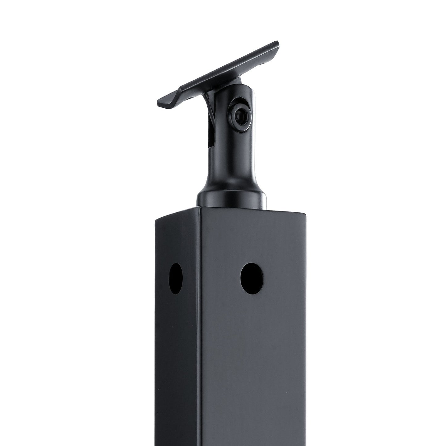 Cable Railing Post, 914.4 x 50.8 x 50.8 mm Corner Railing Post, with L-Shaped Pre-Drilled Holes, Stainless Steel with Horizontal and Curved Bracket, 1-Pack, Black, 1JZLGZXHS914ZPBNY001V0