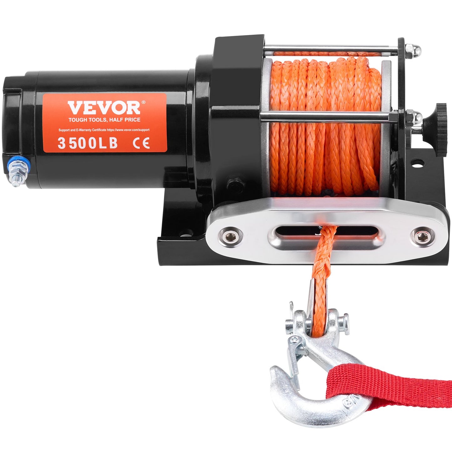Electric Winch ATV UTV 1587.6 kg Synthetic Rope Waterproof Wired Control