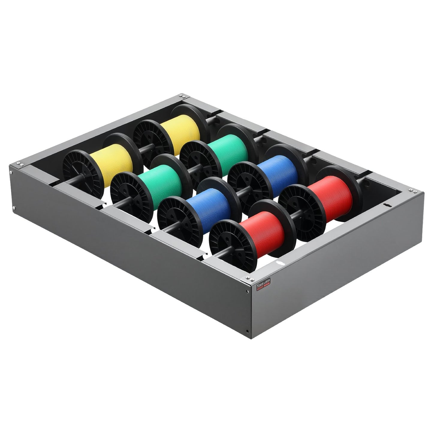 Trådrullställ, 4 justerbara stänger, kallvalsat ståltrådsrullhållare väggmonterad för multispolar, kabelförvaring, kabelhållare med kapacitet 68 kg / 150 lbs, för elektrisk industriell detaljhandel