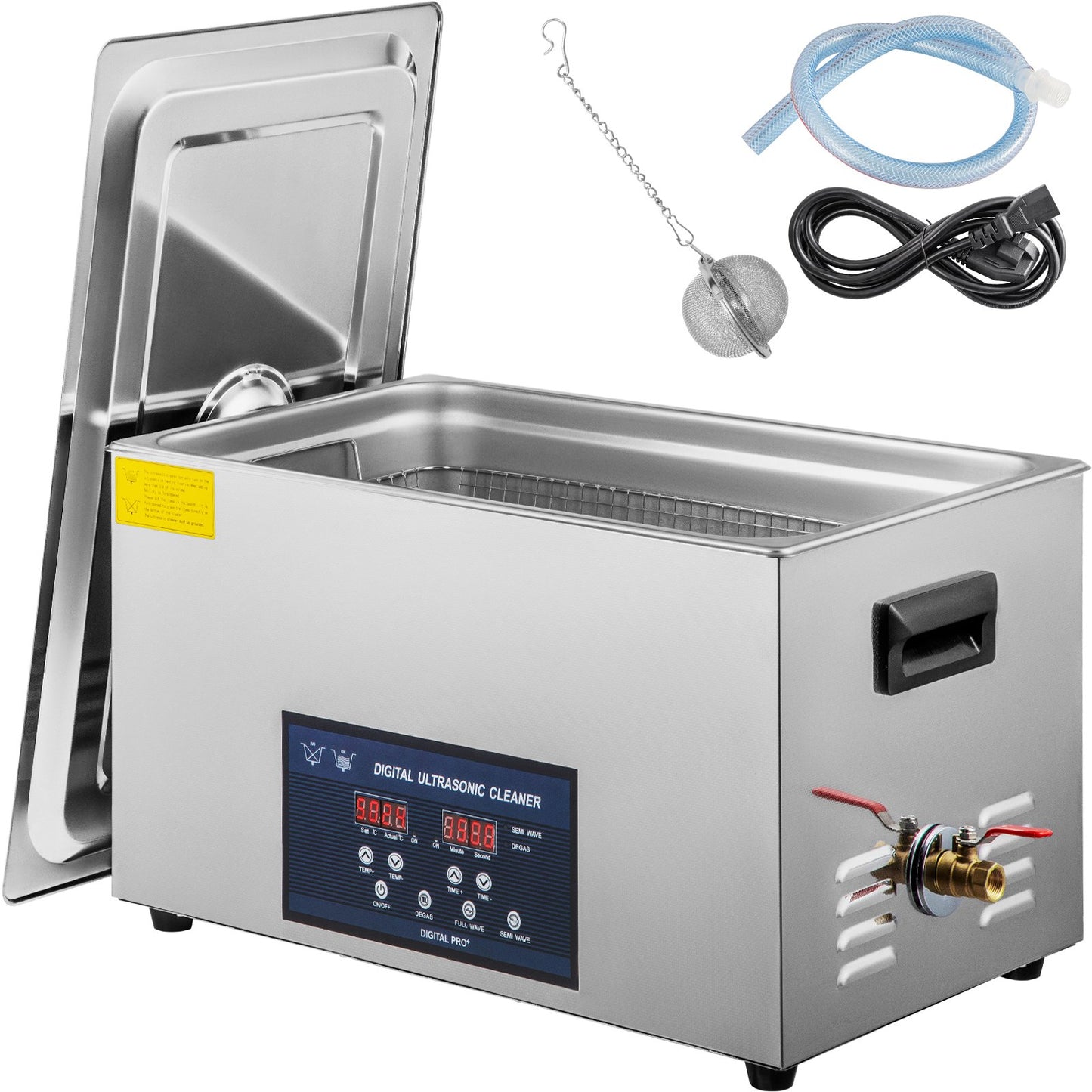 30L Ultrasonic Cleaner Dual Frequency Ultrasonic Cleaning Machine with Heater Jewelry Cleaner for Parts Jewelry Eyeglass Ring Denture Record Circuit Board 28/40KHz