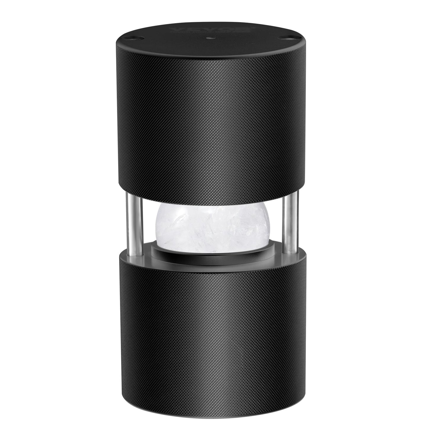 Ice Ball Press Kit, Aviation Aluminum Ice Press with Ice Block Mold, Large Mat, Tong, Drip Tray, One Glass, Round Ice Ball Maker 2.4"/60 mm Ice Sphere, for Whiskey, Cocktail on Party & Holiday