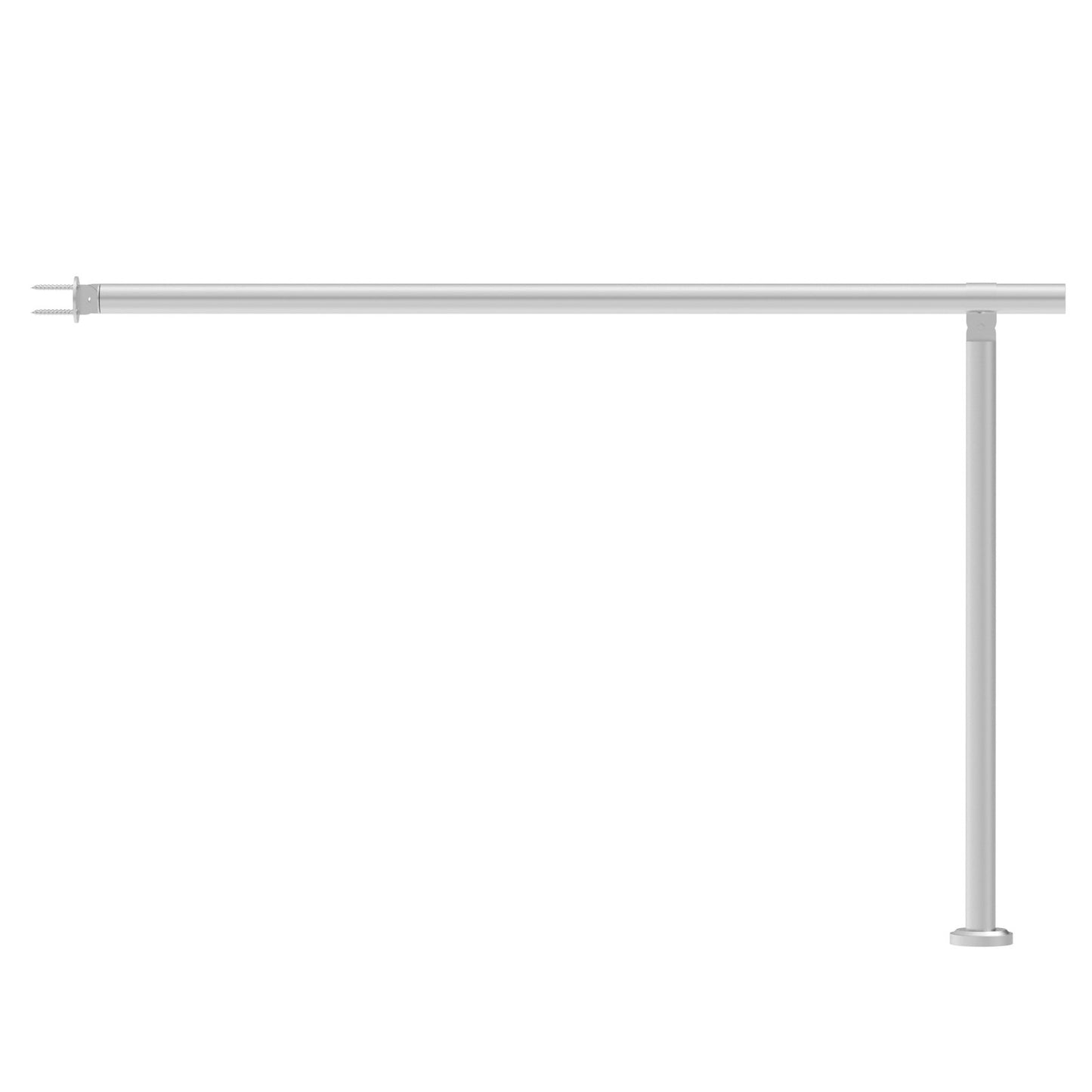 Handrails for Outdoor Steps, 47.3in / 120cm Deck Railing Kit Wall Floor Mounted, Railings for Outside Steps with Installation Kit, Hand Rails for Seniors,Porch Railing & Deck Rail Kit, Silver