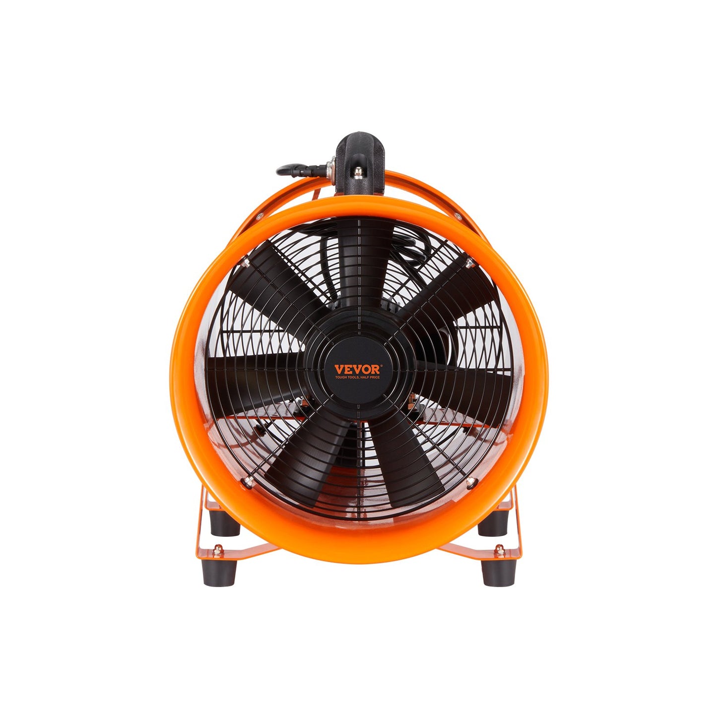 Portable Ventilator, 254mm Heavy Duty Cylinder Fan with 10m Duct Hose, 255W Strong Shop Exhaust Blower 1720CFM, Industrial Utility Blower for Sucking Dust, Smoke, Smoke Home/Workplace