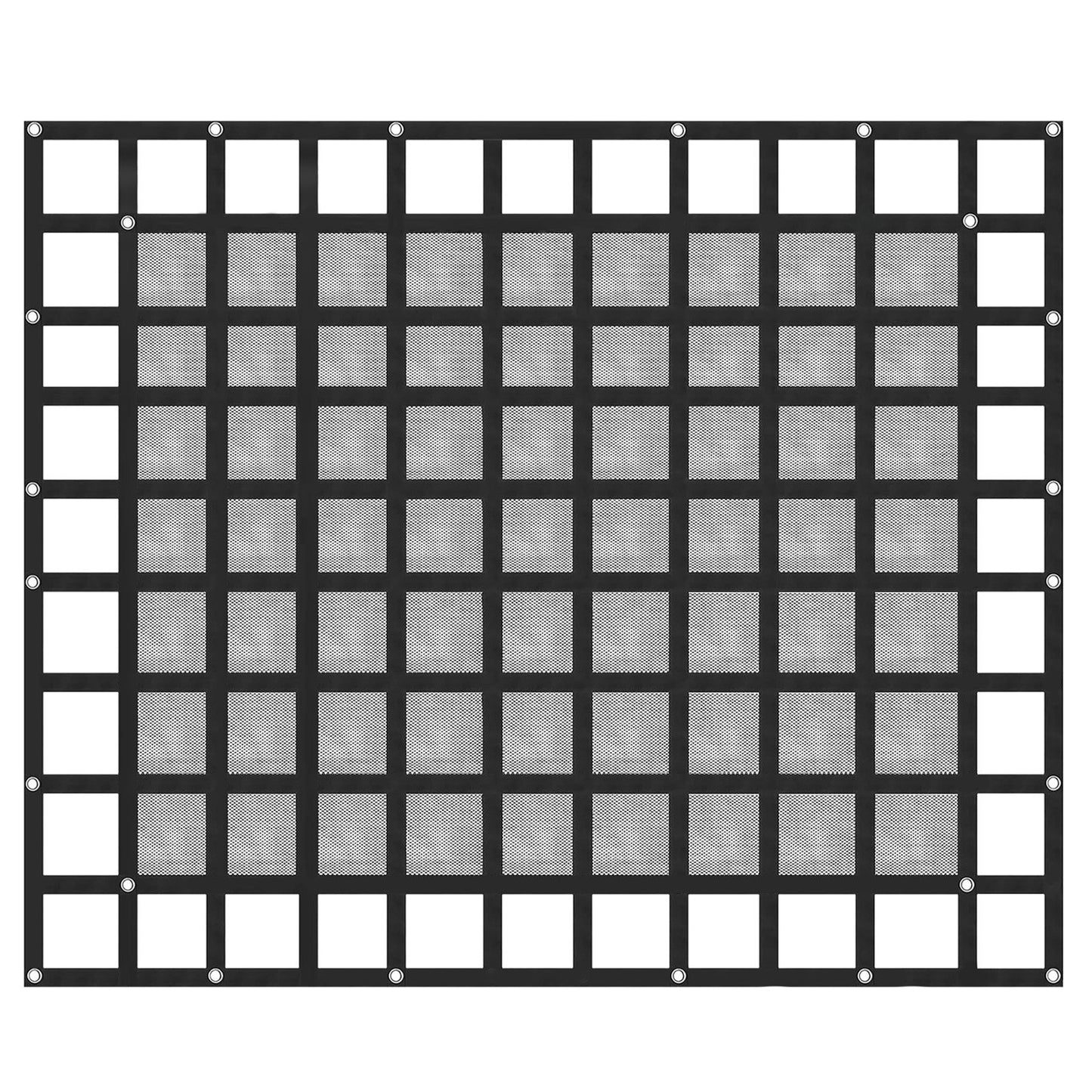 Cargo Net with Mesh, 8' x 6.7' Cargo Net for Pickup Truck Bed, Heavy Duty Cargo Nets with Cam Buckles & S-Hooks & Cross Strap, Truck Bed Cargo Net for Trailer SUV Jeeps(96" x 80")