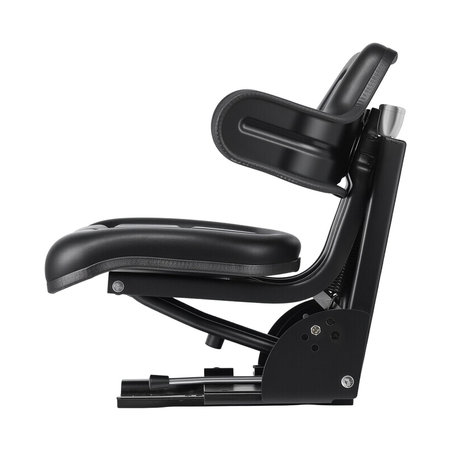 Universellt gaffeltrucksäte, vattentätt traktorfjädrande säte med justerbar rygg, säkert traktorsäte med mikrobrytare, allmänt kompatibelt säte för kompaktlastare och bulldozer