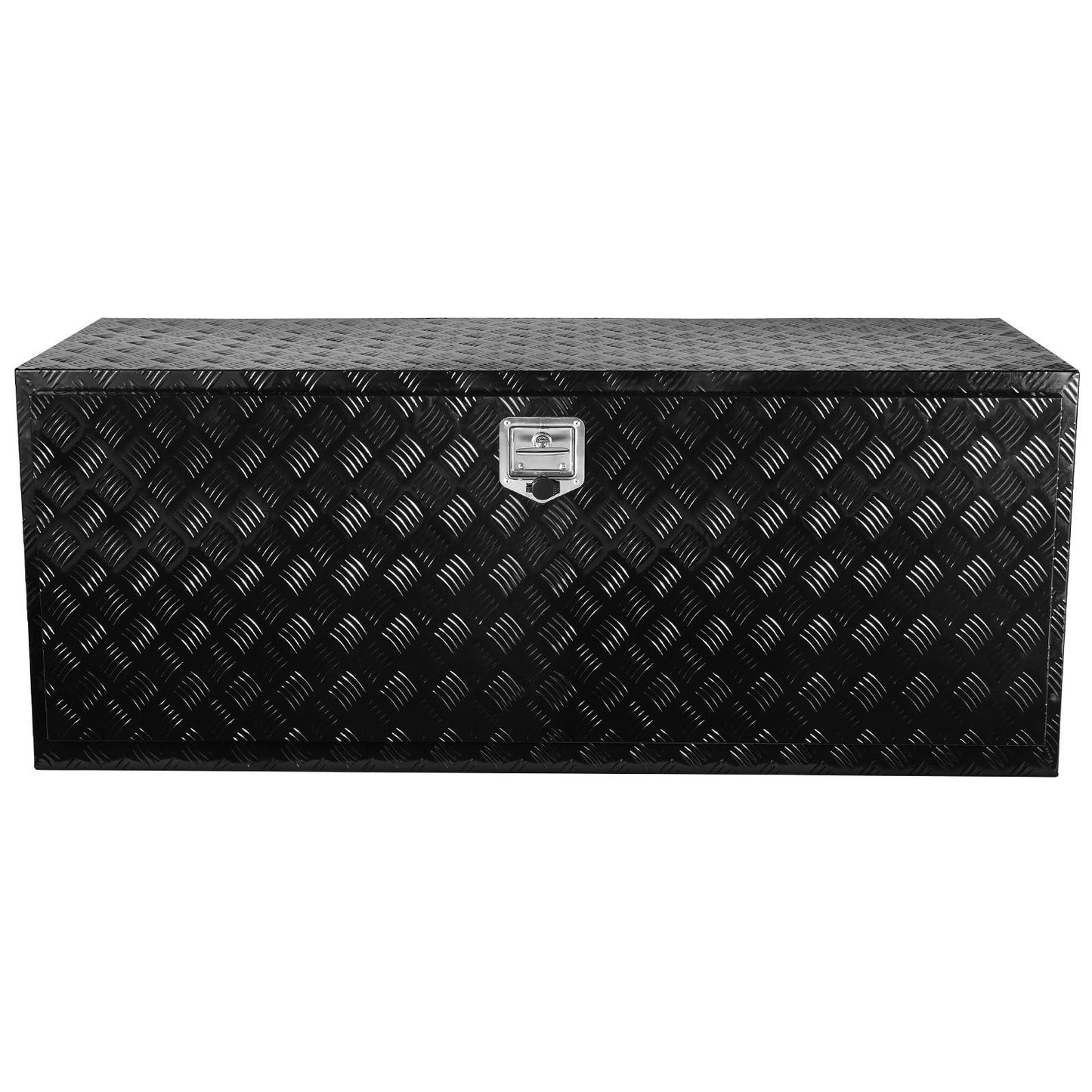 Underrede för lastbil, 60" x 24" x 24" förvaringslåda för pickup, kraftig verktygslåda i diamantplåt i aluminium med lås och nycklar, vattentät förvaringslåda för släpvagn med T-handtag för lastbil, skåpbil, släpvagn
