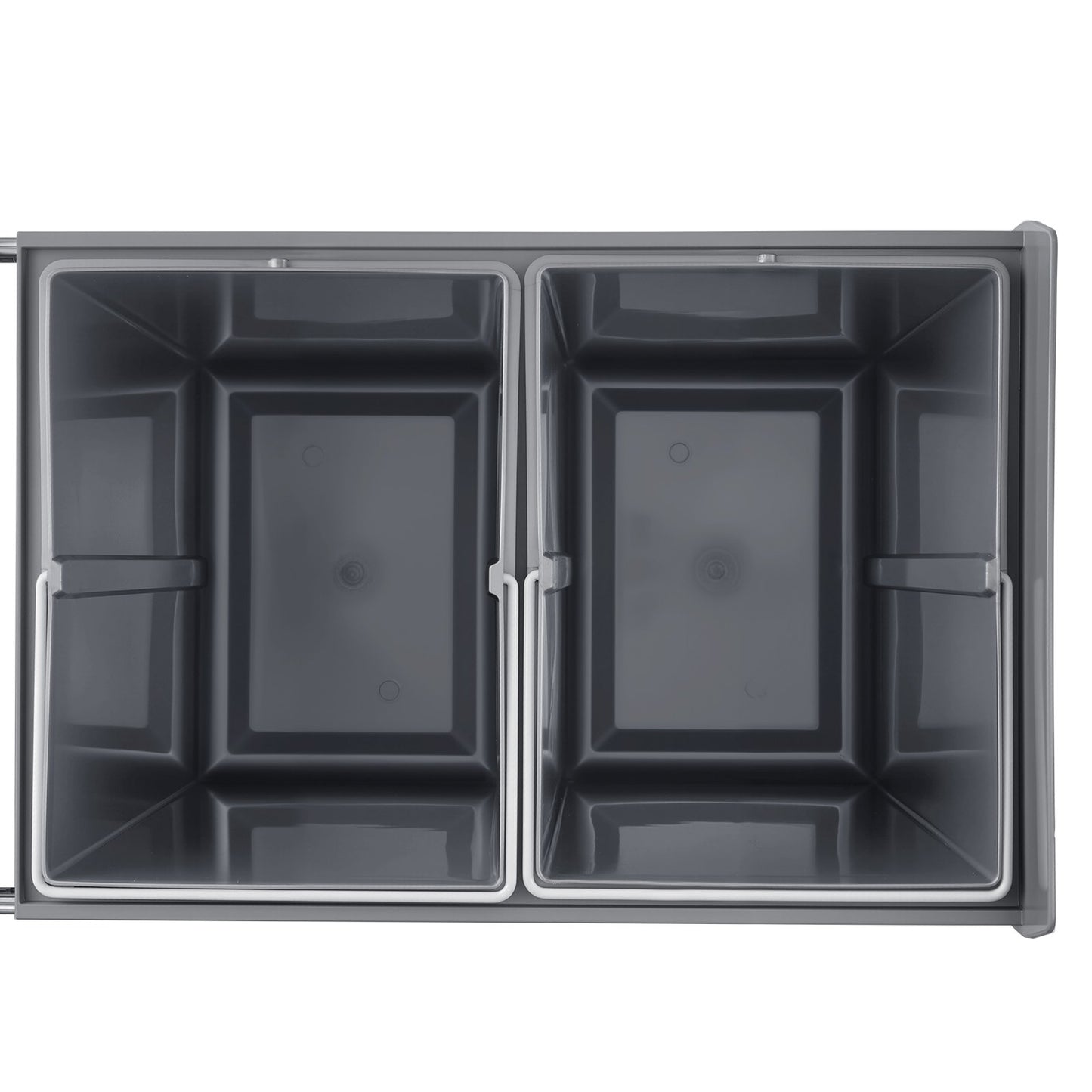 Pullout Trash Can for Kitchen Cabinets, 20Lx2 Double Under Sink Garbage Waste Recycling Bin, Under Mount Waste Container, with Heavy Duty Metal Full Extension Sliding System and Handle