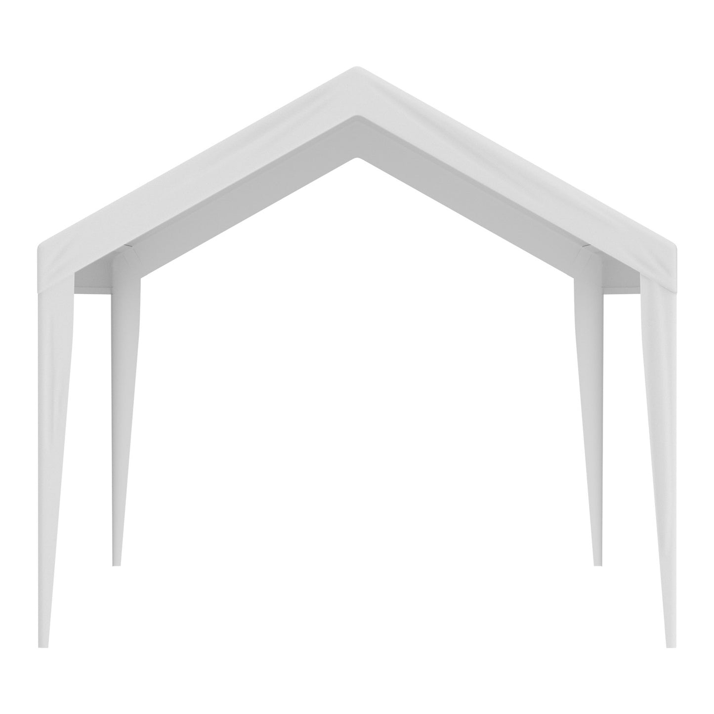 Carport med reservtält 6100 x 3040 mm, Garagetältpresenning, Kraftig, Vattentät och UV-skyddad, Enkel installation med kulband, Vit (Endast toppskydd, ram ingår ej)