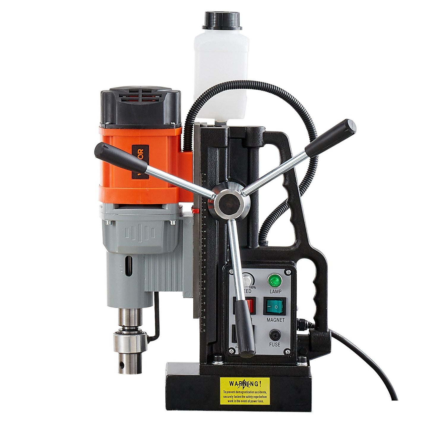 Magnetic Drill Press, 1500 W, 60 mm Boring Diameter, 13000N Power Mag Drill Press, 0-600 RPM Adjustable Speed, Morse Taper, M3-M16 Tapping, for Metal Surface, Industrial and Home Improvement