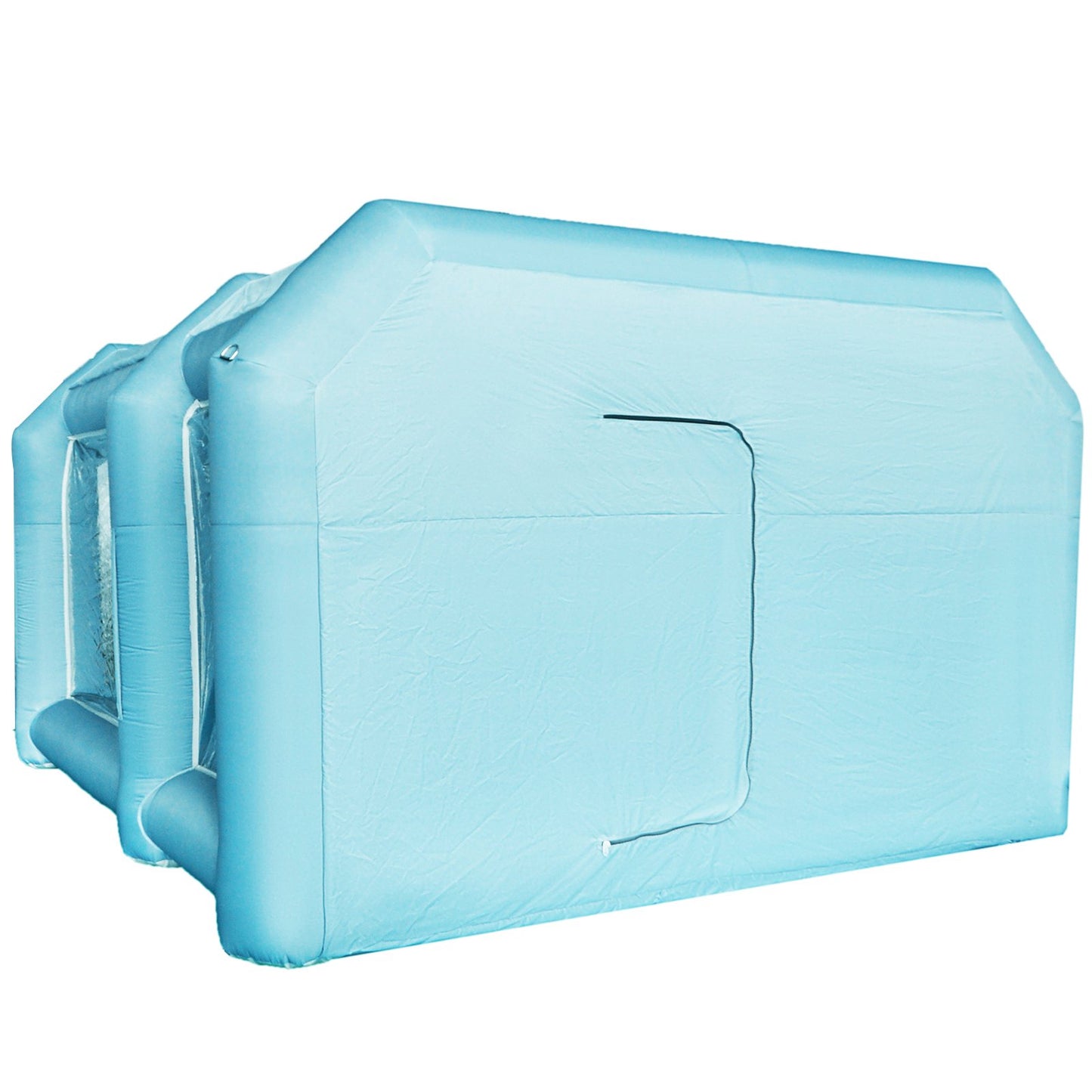 Uppblåsbart tält, 13 x 8 x 7 fot uppblåsbart sprutboxtält specialanpassat, uppblåsbart målarboxtält, arbetsstation för billackeringsbox, 210D Oxford-tyg med 2 blåsmaskiner