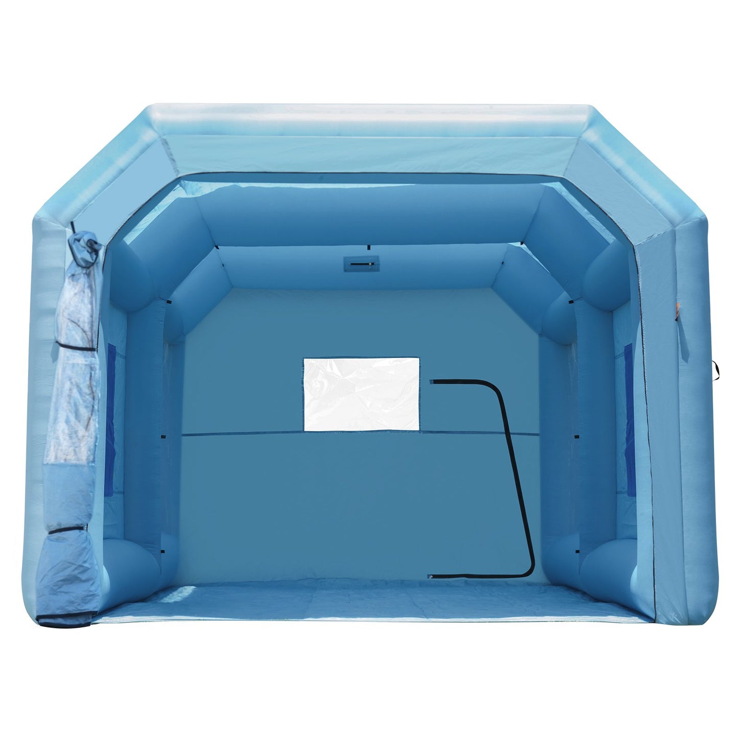 Uppblåsbar målarbox, 21 x 13,5 x 9,8 fot/6,4 x 4,1 x 3 m uppblåsbar sprutbox, med 1100 W kraftfull fläkt och luftfiltersystem, bärbar billackeringsbox för medelstora fordon, målning av stora möbler