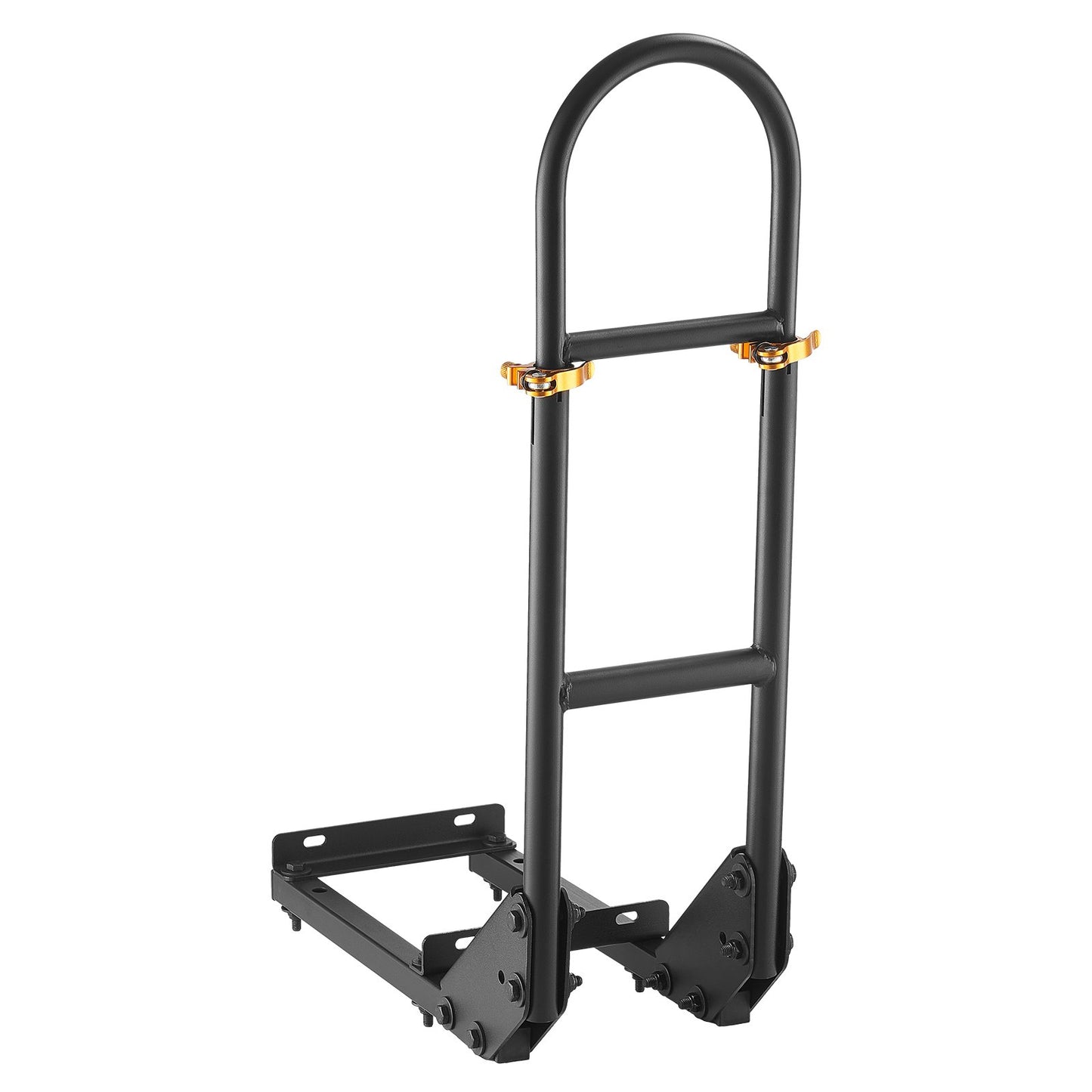 Golf Cart Grab Bar, 450 x 235 x 905 mm, Compatible with Most Golf Carts with Metal Footplates, No Modification Needed, 27.5 to 33.5 Inch Height Adjustable Carbon Steel Rear Seat Grab Bar, Black