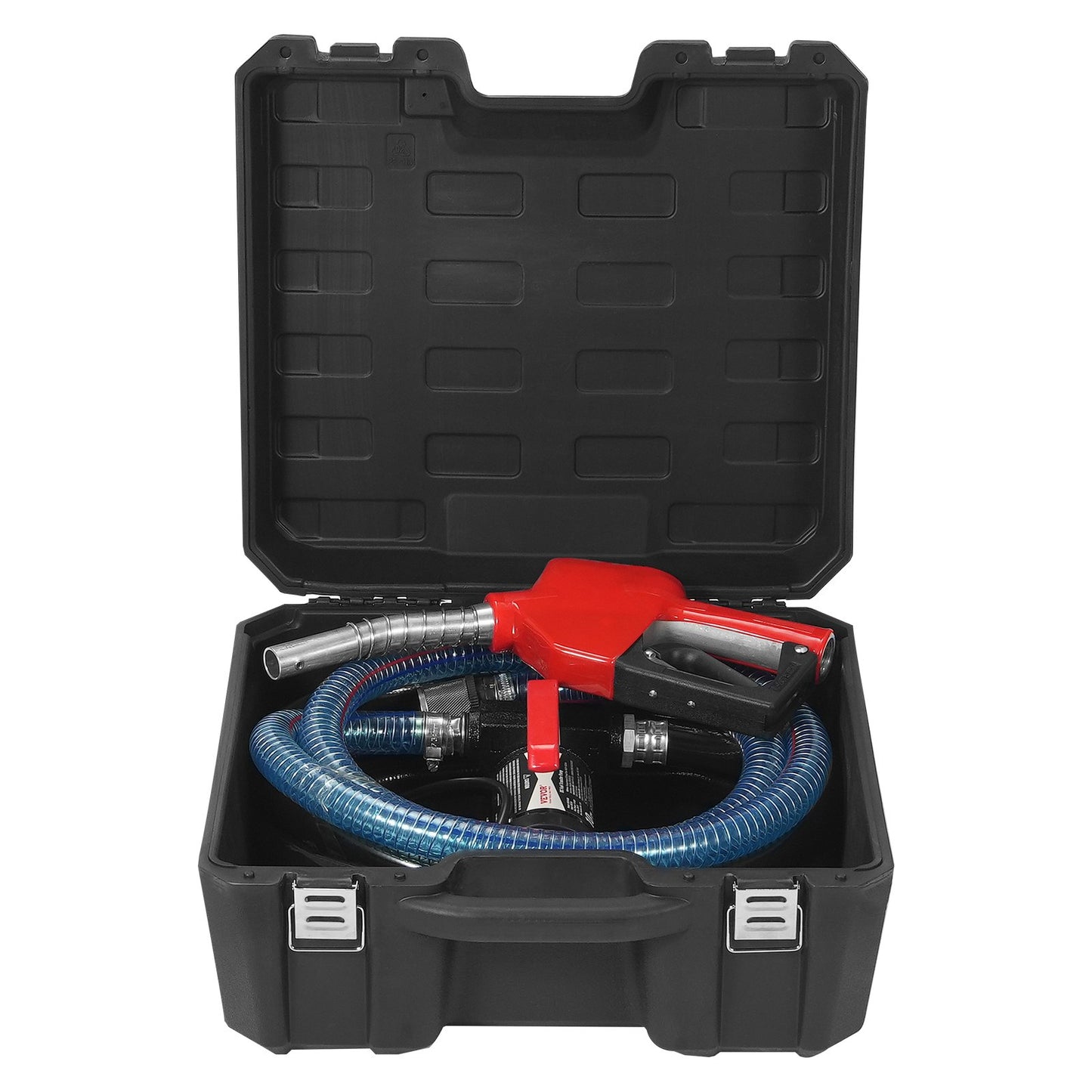 Fuel Transfer Pump, 12V DC 38 L/min(10 GPM) 186W(1/4 HP), Portable Electric Diesel Transfer Pump with Automatic Shut-Off Fuel Nozzle, High Flow, Long Inlet & Outlet Hose for Diesel, Kerosene, Transformer Fuel