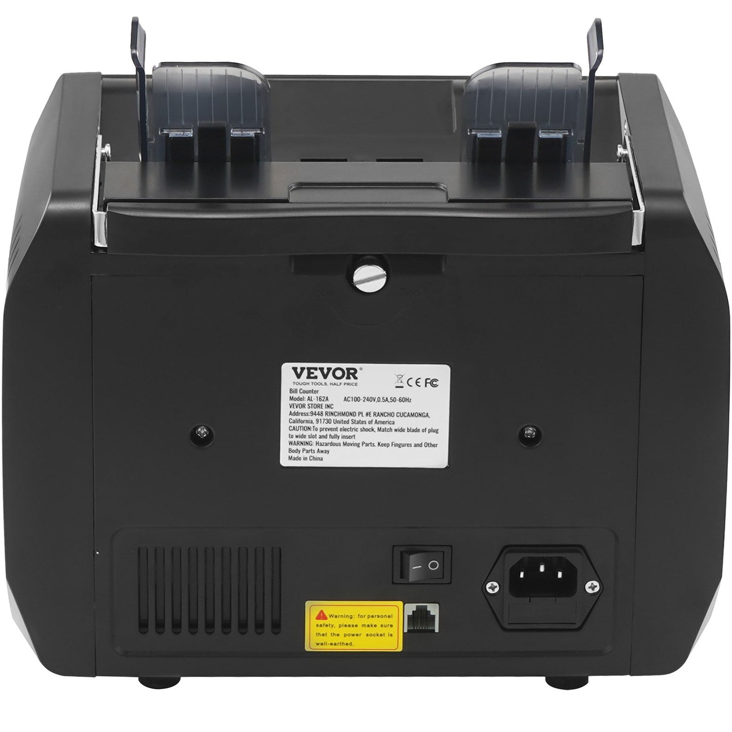 Penningräknare, sedelräknare med UV-, MG-, IR- och DD-förfalskningsdetektering, USD- och EUR-kontanträknare med summerings- och batchlägen, stor LCD-skärm och extern display