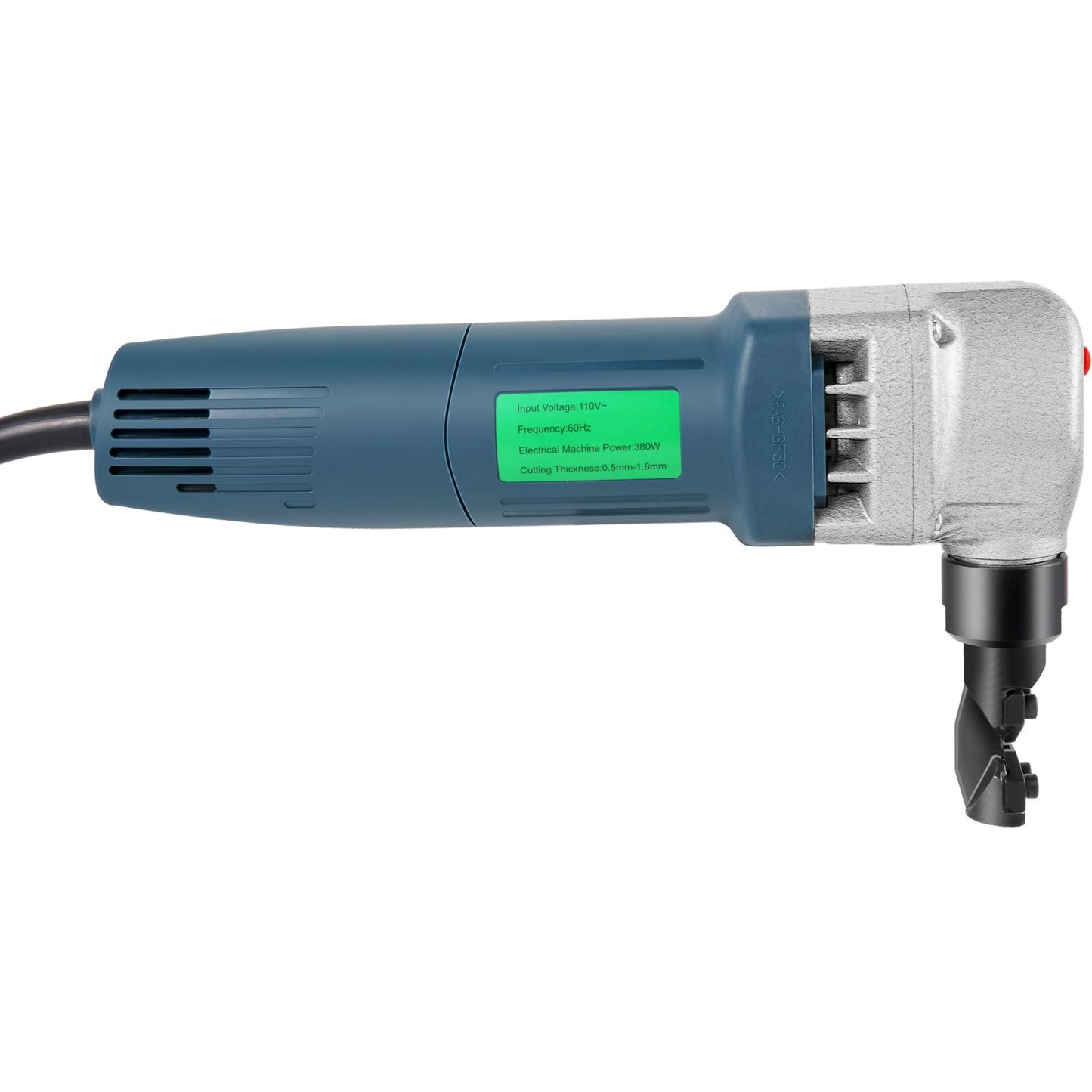 Electric Metal Nibbler 380W Nibbler Metal Cutter 1800RPM High Speed Rotor Metal Nibbler 220V w Replaced Blades Storage Case Sheet Metal Nibbler for Cutting Stainless Steel, Aluminium, Plastic