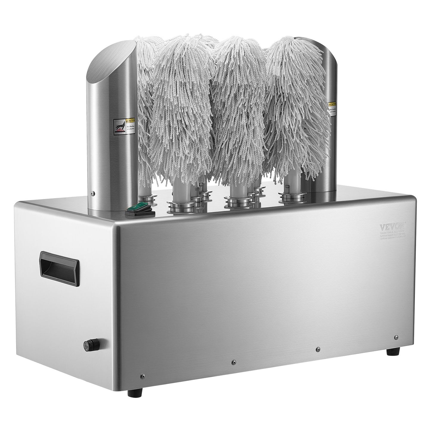 Wine Glass Polisher Machine, 8-Brush Glass Polishing Machine, 660 Cups/Hour Electric Commercial Glass Polisher for Champagne Glasses, Beer Cups, Mugs, Perfect for Bar Restaurant Kitchen