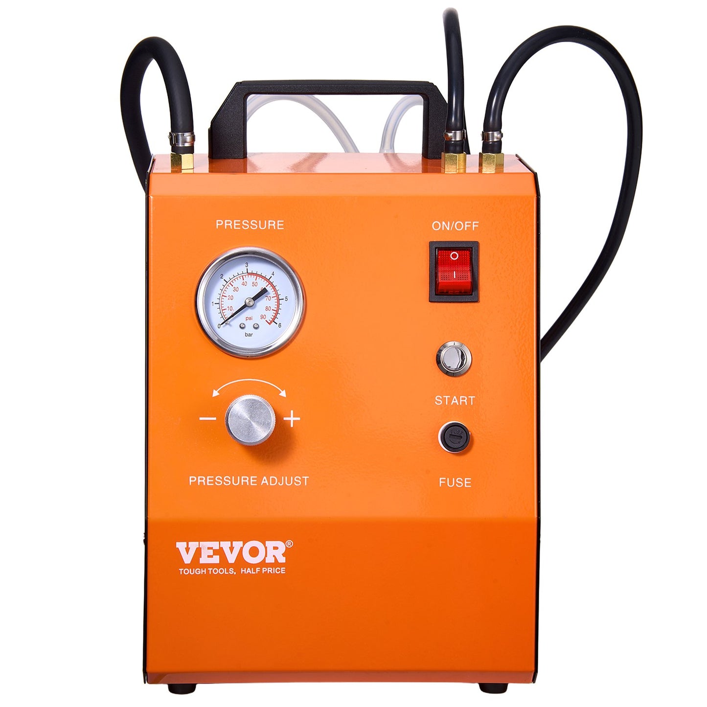 Elektrisk bromsluftningssats, professionell 220V huvudbromscylinderluftningssats med tryckmätare och inbyggd luftpump, mångsidig bromsluftningsadaptersats för både likström och växelström