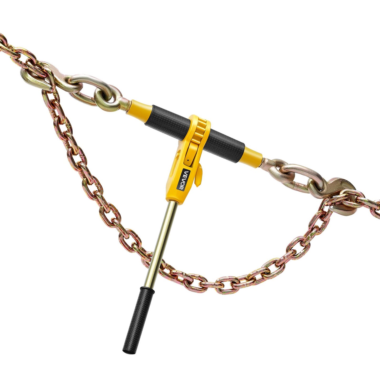 Ratchet Chain Binder, 10 mm x 6.1 m G80 Chains, 4173 kg Working Load of Ratchet Load Binder, Chains and Binders Set, Tie Down Hauling Chain Binders for Hauling, Towing, Logging, Lifting