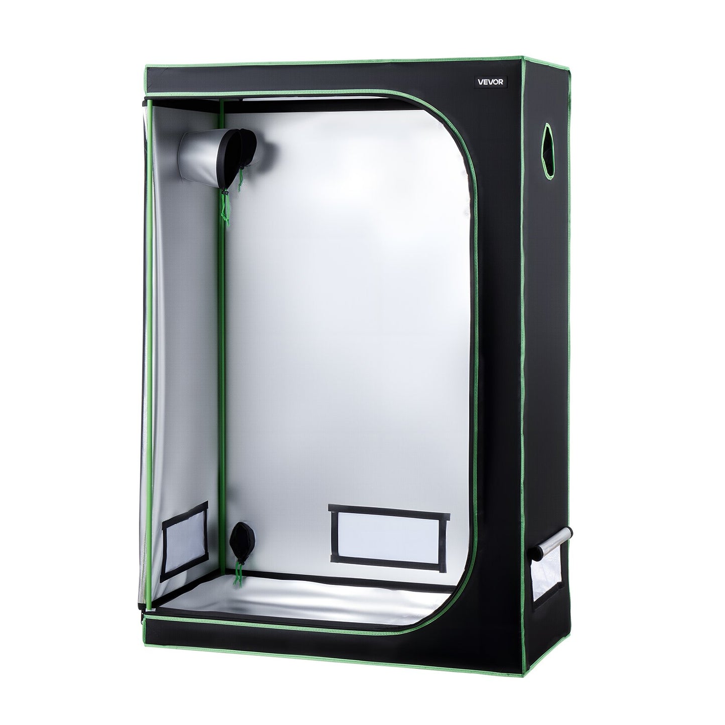 Indoor Grow Tent, 120 x 60 x 180 cm, 600D High Reflective Mylar, Indoor Plant Tent with Observation Window, Floor Tray & Zipper, Heavy Duty Growing Tents for Fruit Flower Veggie