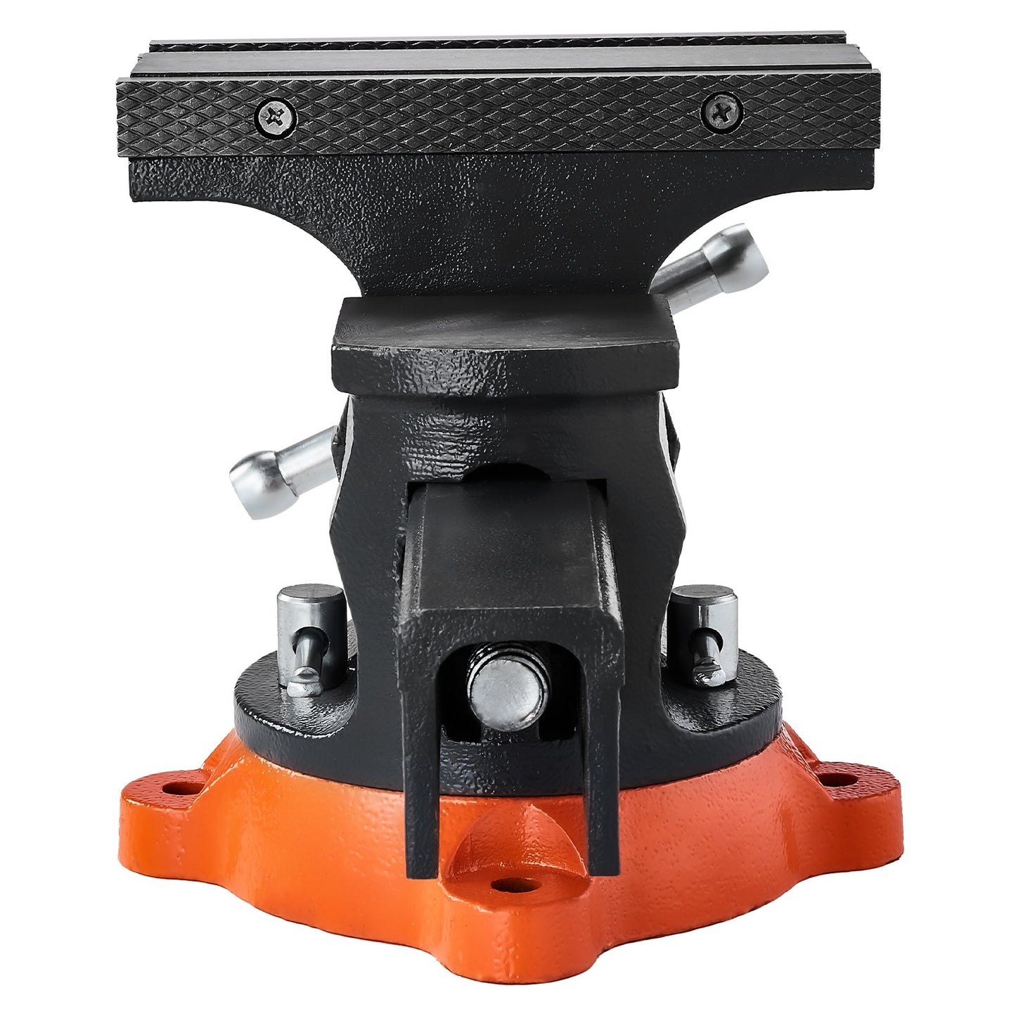 Bench Vise, 203 mm(8") Jaw Width, 203 mm(8") Max Jaw Opening Multipurpose Vise with 360°Swivel Locking Base, 94 mm(3.7") Throat Depth, Heavy Duty Ductile Iron Workbench Vise, Two-Way Jaws for Clamping Round Pipes