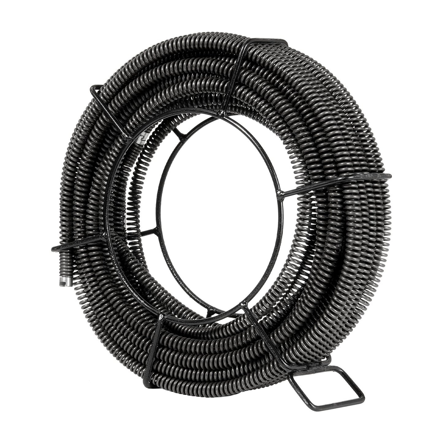 Sectional Drain Cleaning Cable 66FT/20.1 m x 5/8In/1.6 cm & 7 Cutters for 0.8"-3.9"/2-10 cm Pipes