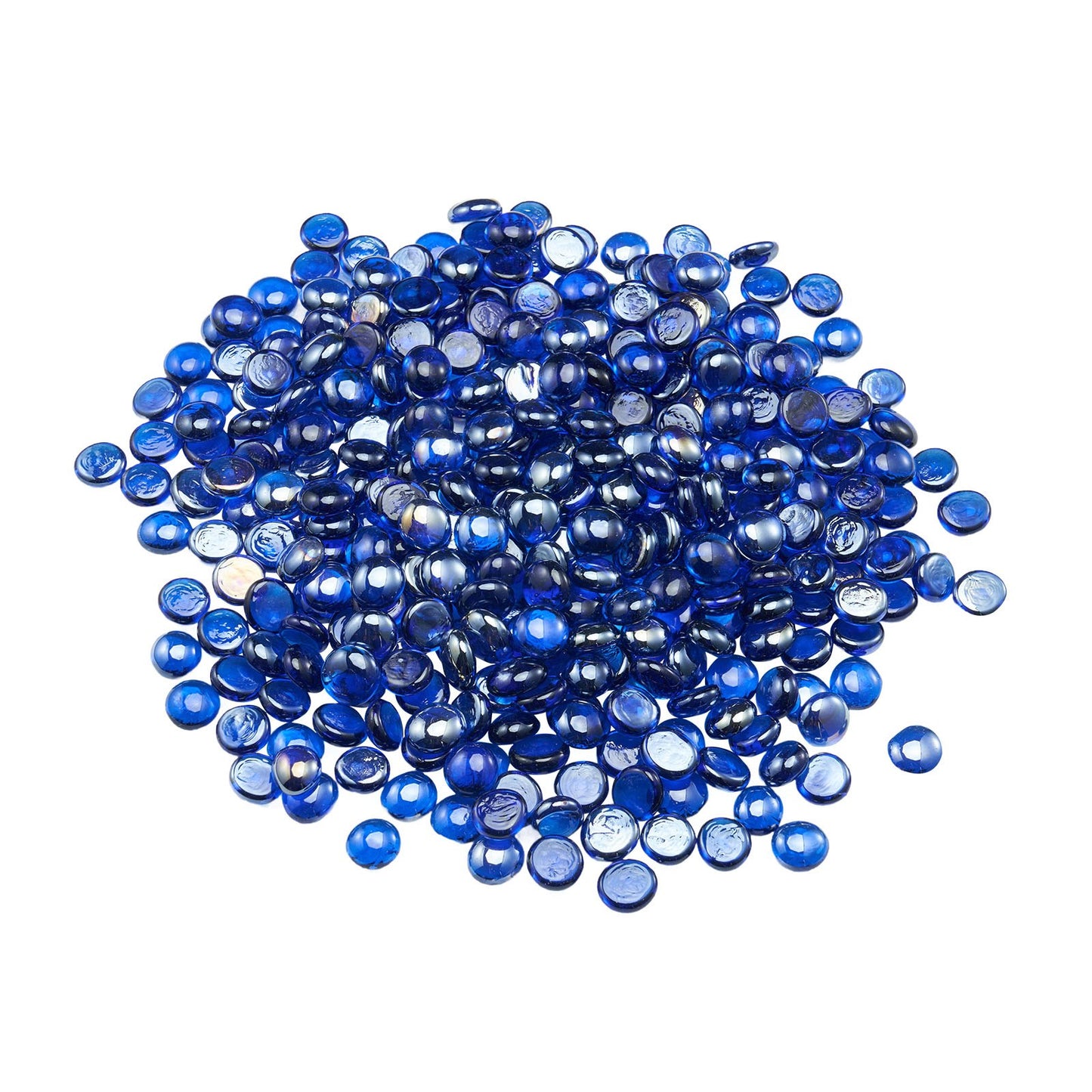 Fire Glass, 20LBS / 9KG High-Temperature Resistant Fireplace Rocks, 3/4-Inch / 19.05 mm Reflective & Smokeless Firepit Glass Beads, High Luster Stone Landscaping for Fire Pit Table, Cobalt Blue