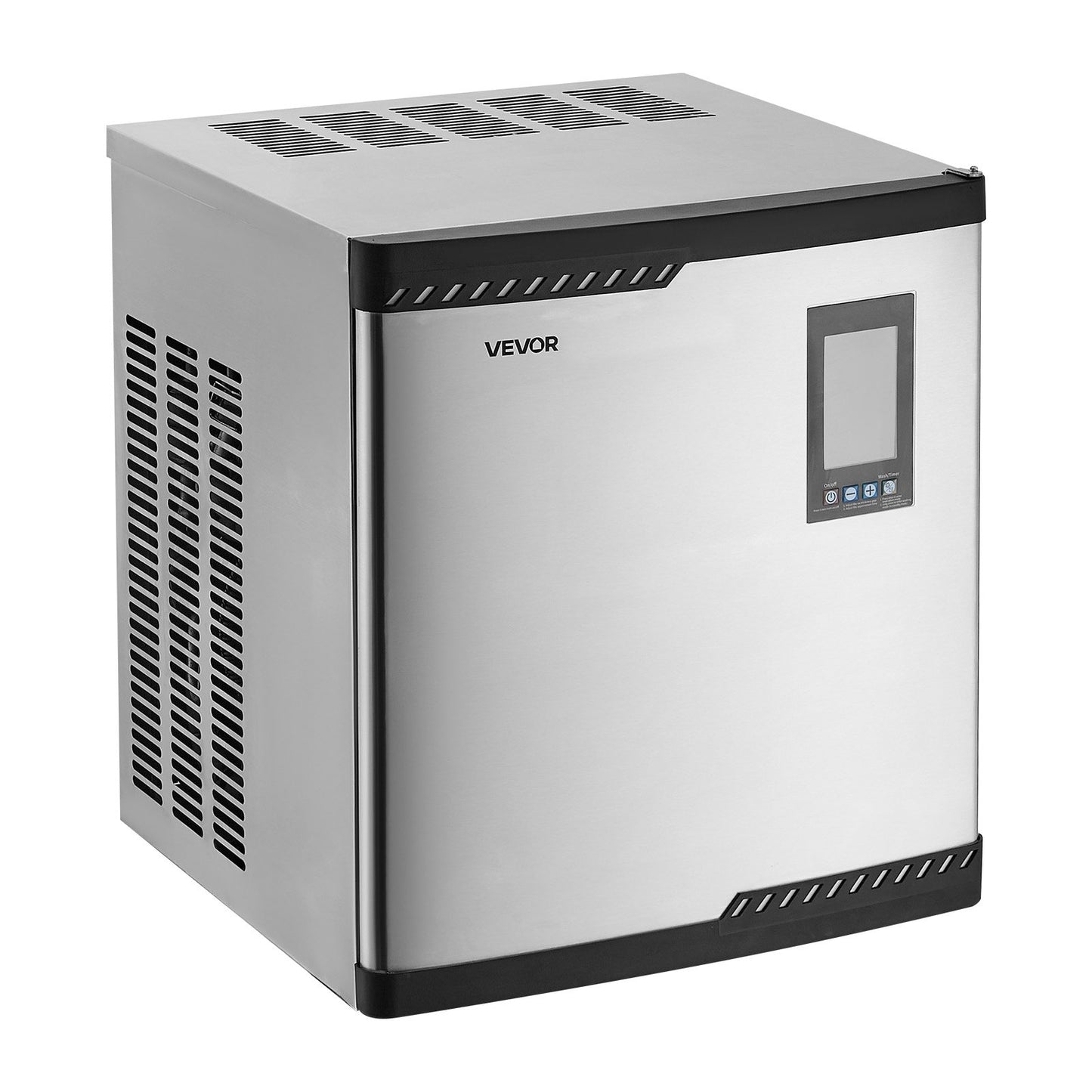 Commercial Ice Maker Machine - Head, 136 kg/Day Stainless Steel Ice Machine with Scheduled Ice-Making, Self-Cleaning, Adjustable Thickness, Ideal for Restaurant Bar Cafe Hotel - Head Only