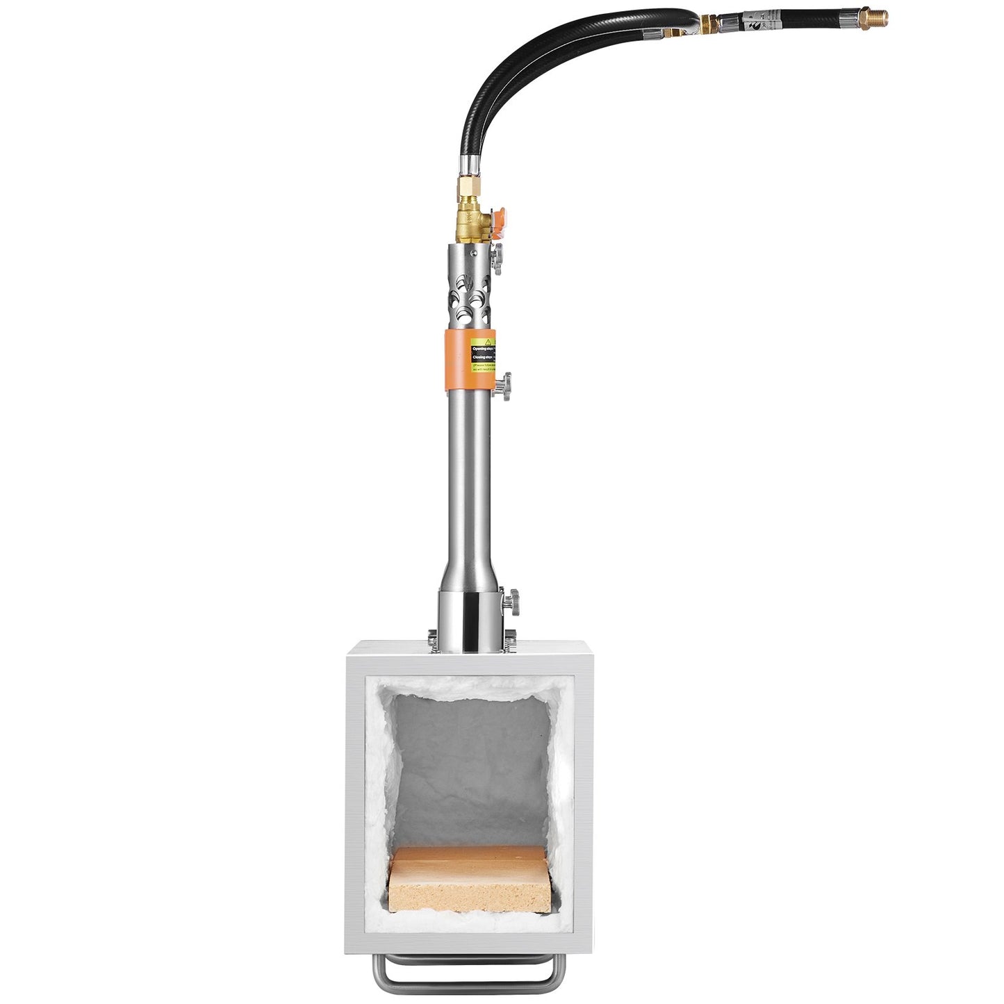 Bärbar propansmedja, hovslagarsmedja med 3 brännare, 2600℉ verktygs- och knivtillverkning, smedgassmedja för smedja, fyrkantiga rostfria stålverktyg och utrustning med stor kapacitet för metallsmide