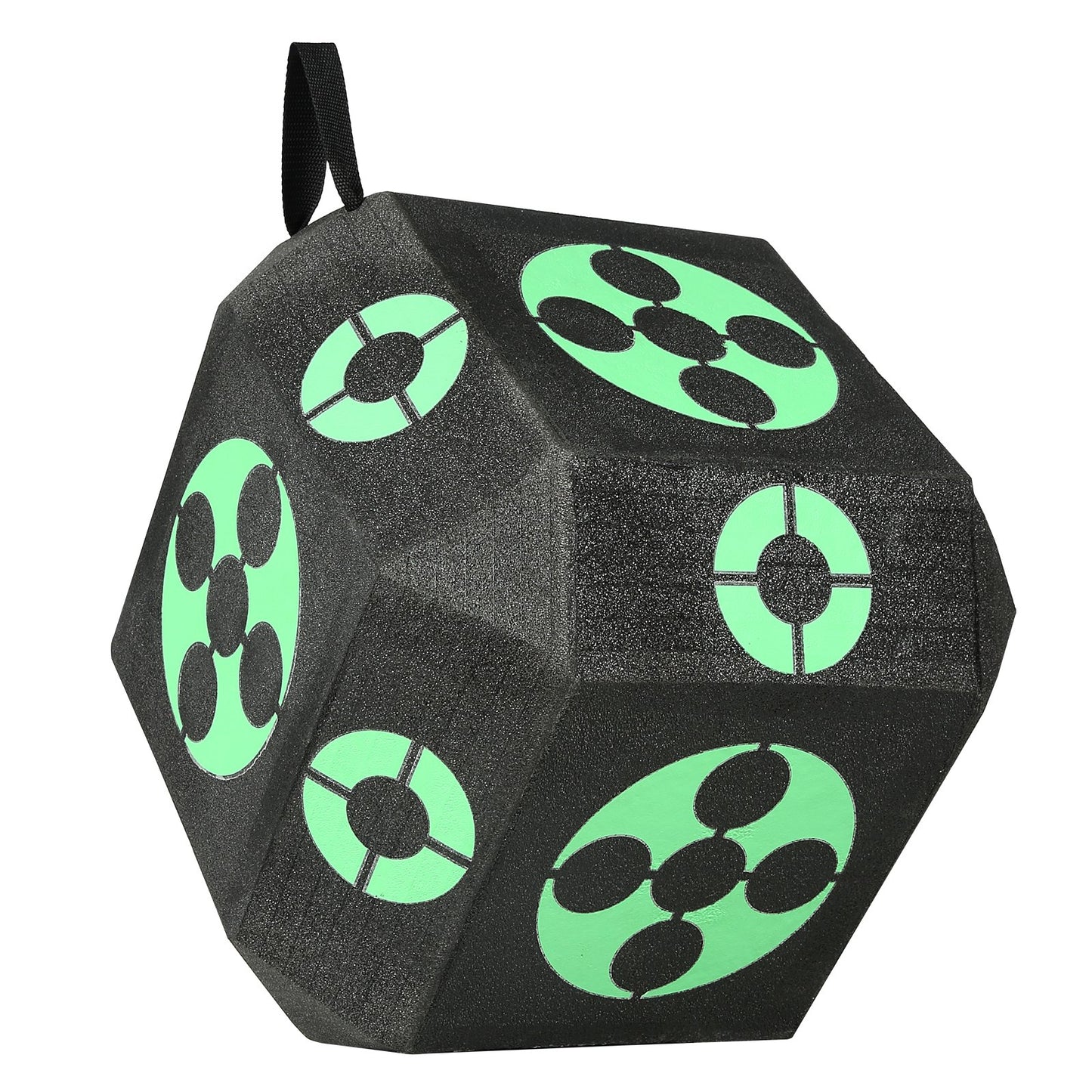 Bågskyttemål, 15"x15" pilmål för bågskytte från alla sidor, bärbart bågskyttemål för utomhusbruk med bärhandtag, enkel pilborttagning, utmärkt sikt, lätt, enkel att transportera, svart