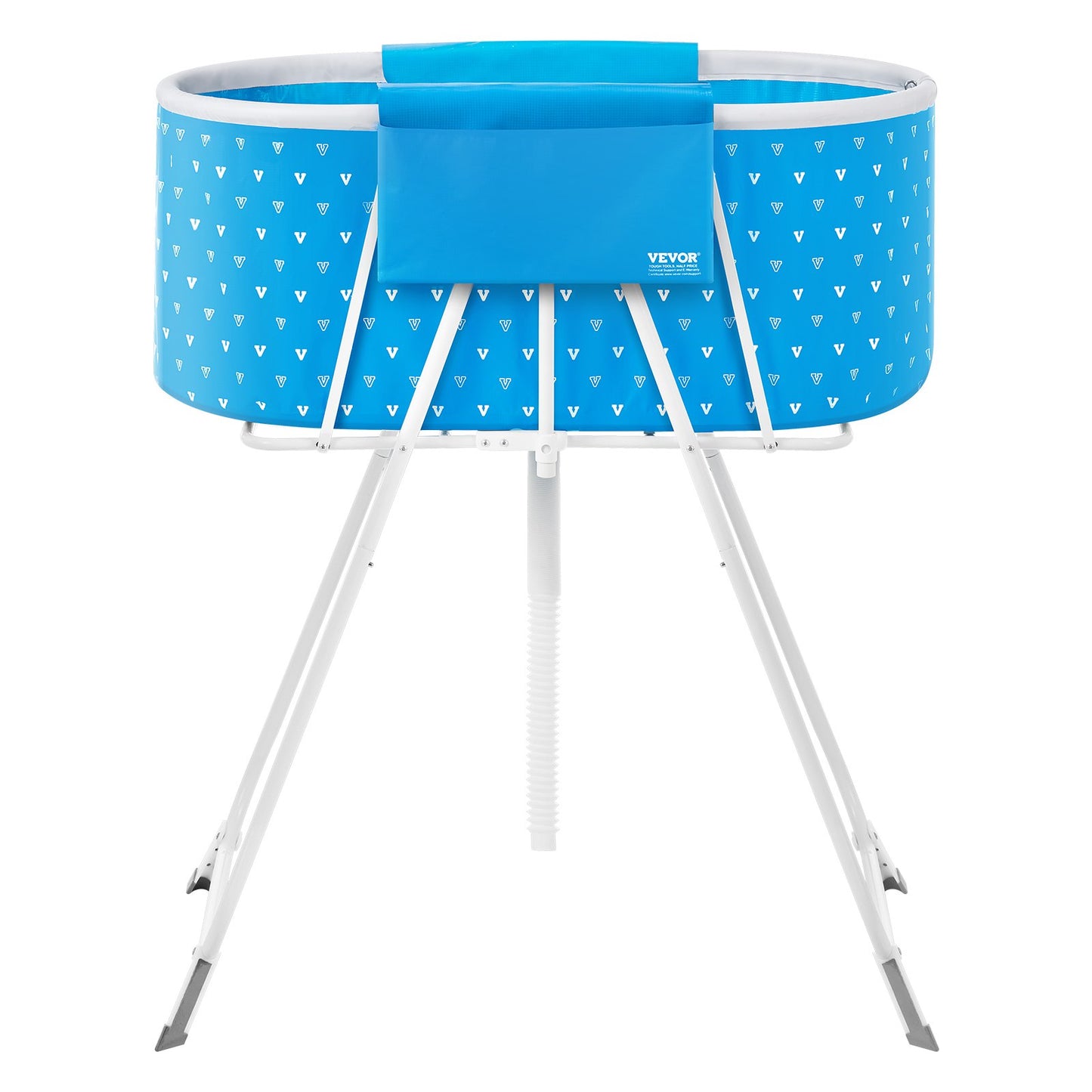 Portable Dog Bathtub, Elevated & Foldable Space-saving Pet Shower Station with Quick Drainage, Bathing Tub for Washing & Grooming Small and Medium Size Dogs and Cats Indoor & Outdoor, Light Blue