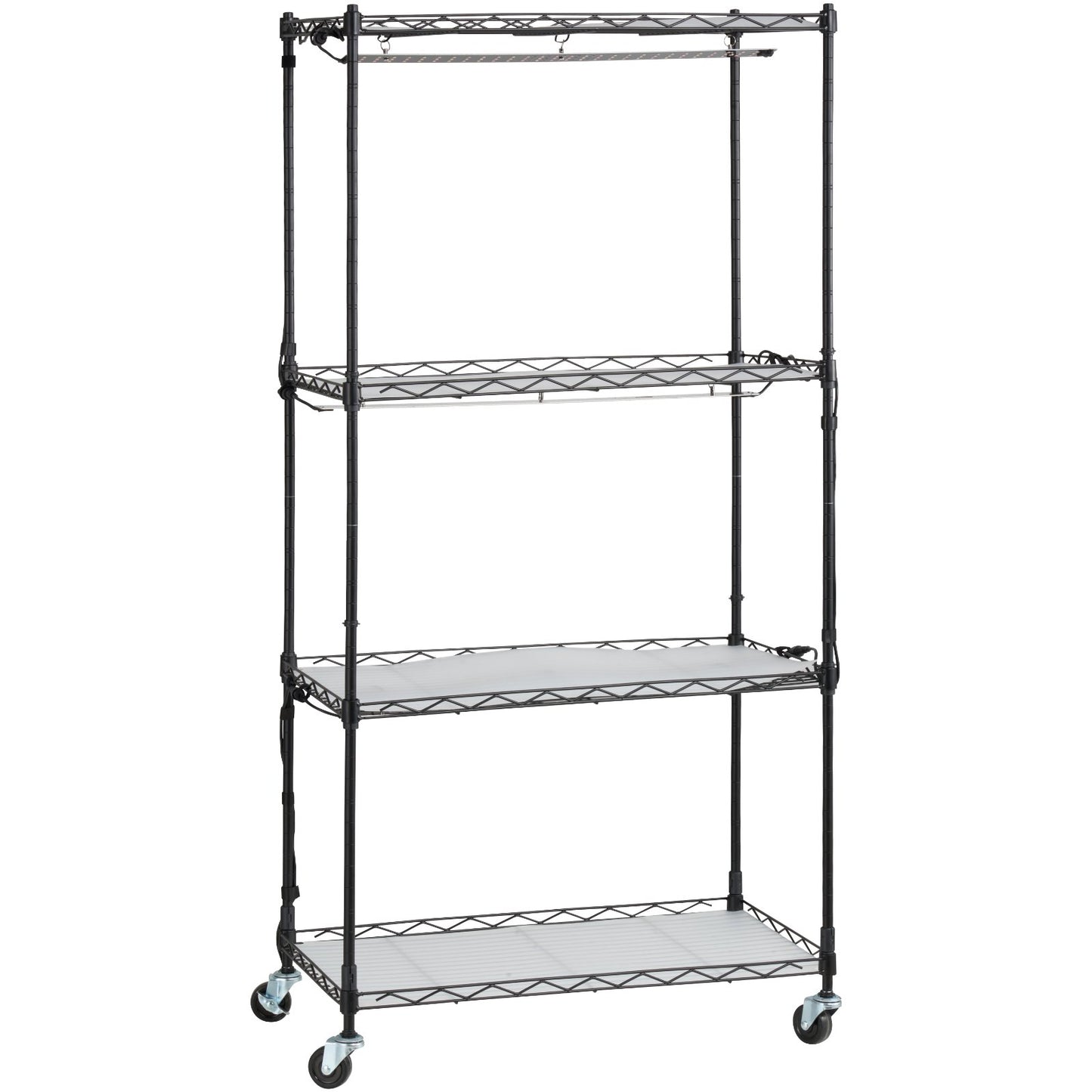 Plant Stand with Grow Light, 4 Tiers, 45W Indoor Grow Light Shelf 3 Spectrum Lights Modes, Metal Plant Shelf with Timer Grdena Plant Grow Rack for Seed Starting 23.6" L x 13.8" W x 49.8" H