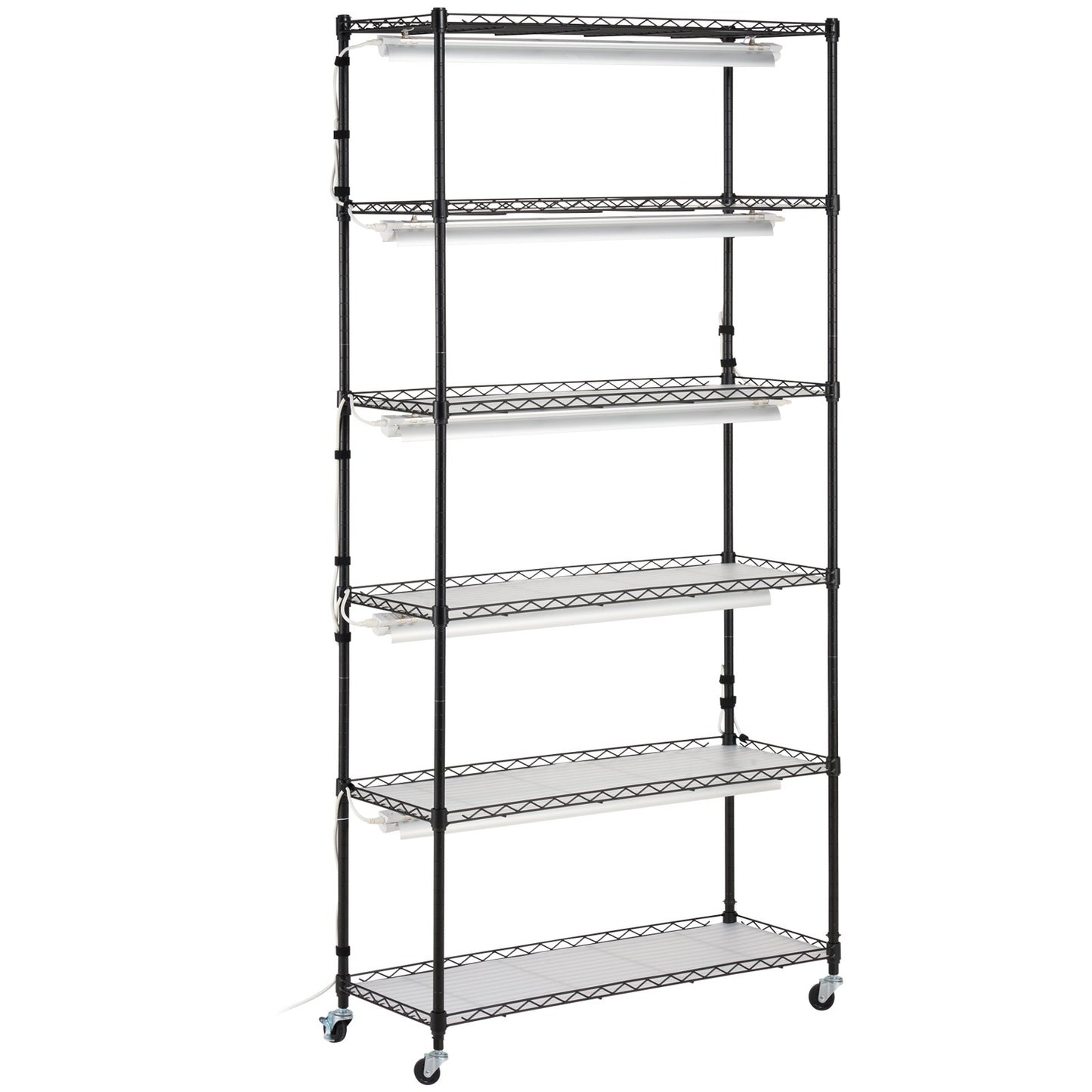 Plant Stand with Grow Light, 6 Tiers, 150W Indoor Grow Light Shelf 3 Spectrum Lights Modes Metal Plant Shelf with Timer Garden Plant Grow Rack for Seed Starting 35.4" L x 13.8" W x 70.9" H