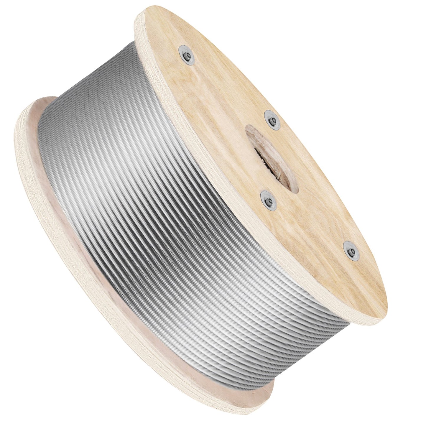 316 Stainless Steel Wire Rope 500ft Length, Steel Wire Cable 3/16 Inch, Steel Cable Railing Decking With 1x19 Strands Construction, 4700lbs Breaking Strength For Stair, Handrail, Clothesline