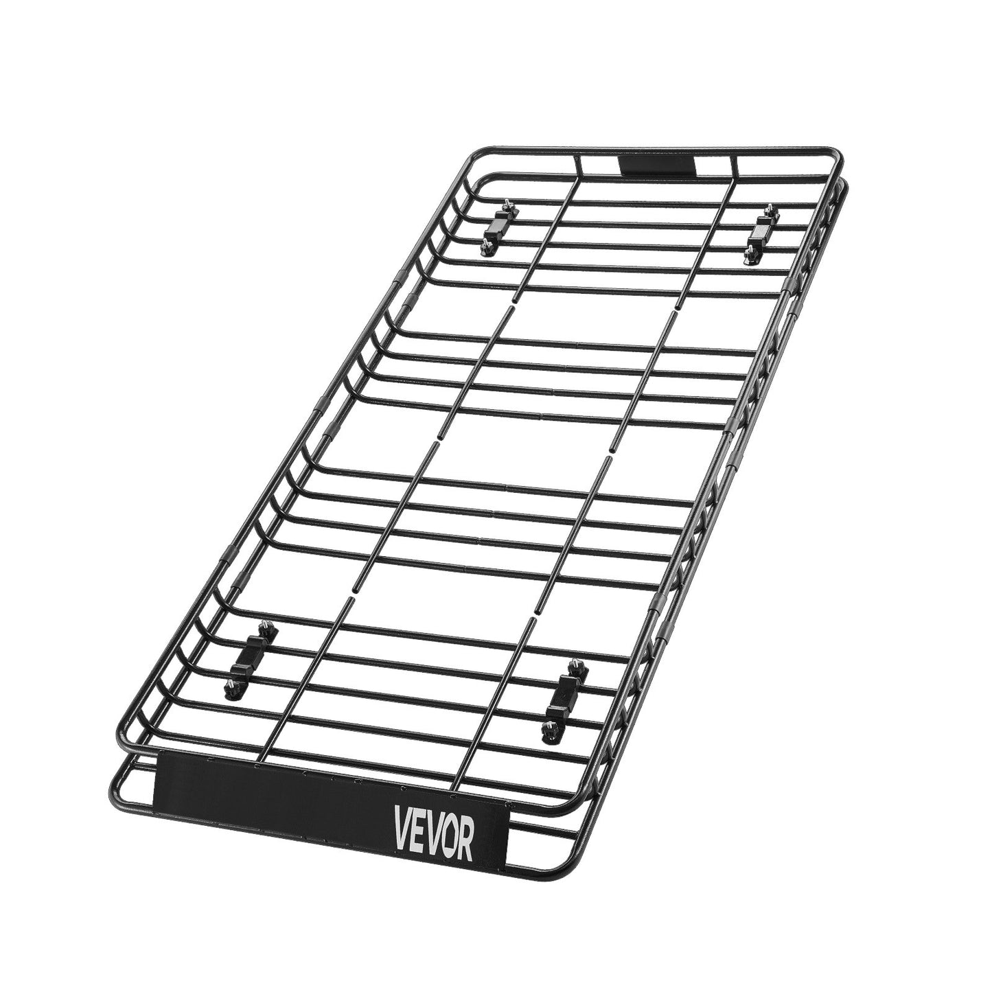 Roof Rack Basket, 84 x 39 x 4.1 in, Universal Rooftop Cargo Carrier with 7.9 x 3.9 x 10.2 in Cargo Bag, Net, Ratchet Straps, 250 lbs Max Load Capacity Car Top Luggage Holder, for SUV Truck Car