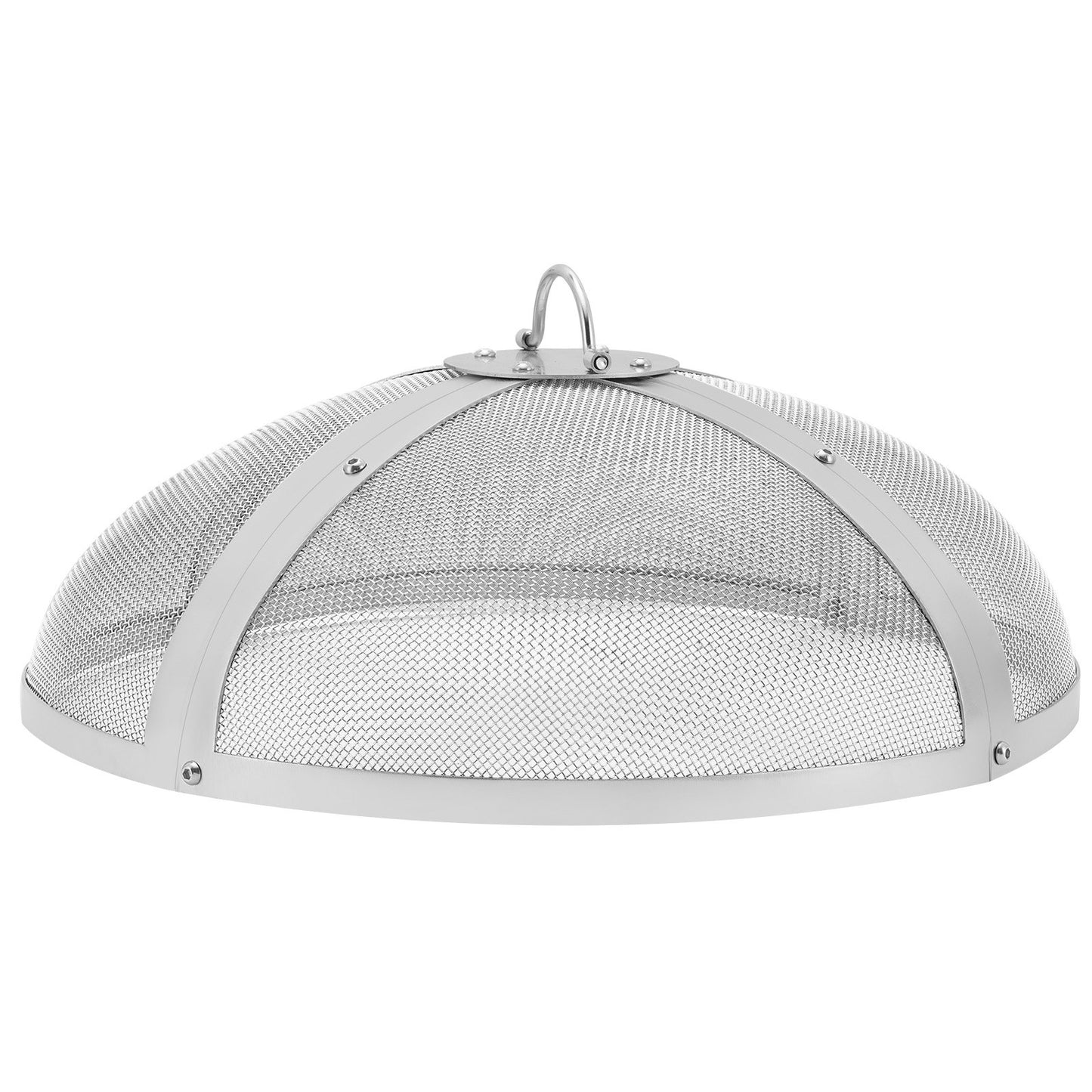 Eldgrop Spark-skärm runt 20", förstärkt kraftigt stålmetalllock, eldgroplock för utomhusbruk, lättöppnande toppskärm med rund ringhandtag för eldgropar utomhus, uteplats och bakgård