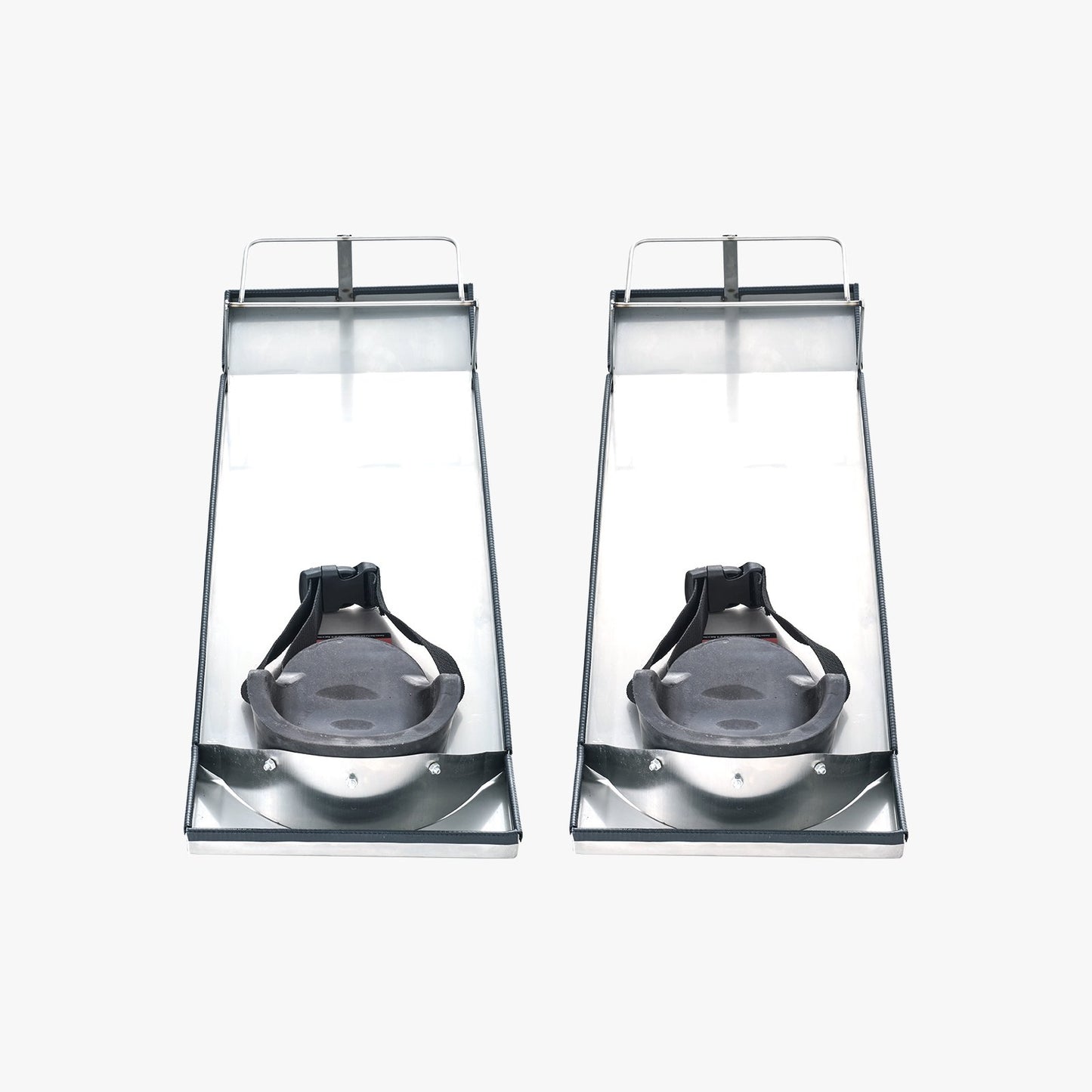 Knäskydd i betong i rostfritt stål, 30'' x 10'' betongglidare, knäskydd för betong, rörliga knäskydd i betong, med knäskydd och remmar för cement- och betongbehandling