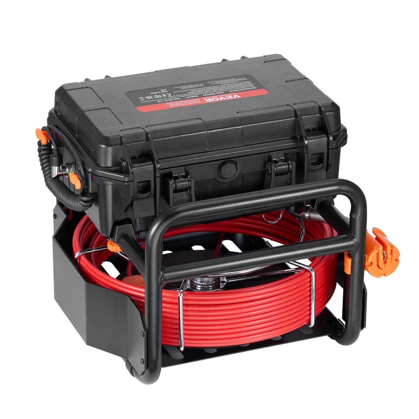 Sewer Camera, 165 ft/50m, Self-Leveling Drain Camera with 512Hz Transmitter, Distance Counter, 9" Screen 1080P HD Snake Plumbing Camera with Lights-12 LED & 32GB Card for Duct Pipe