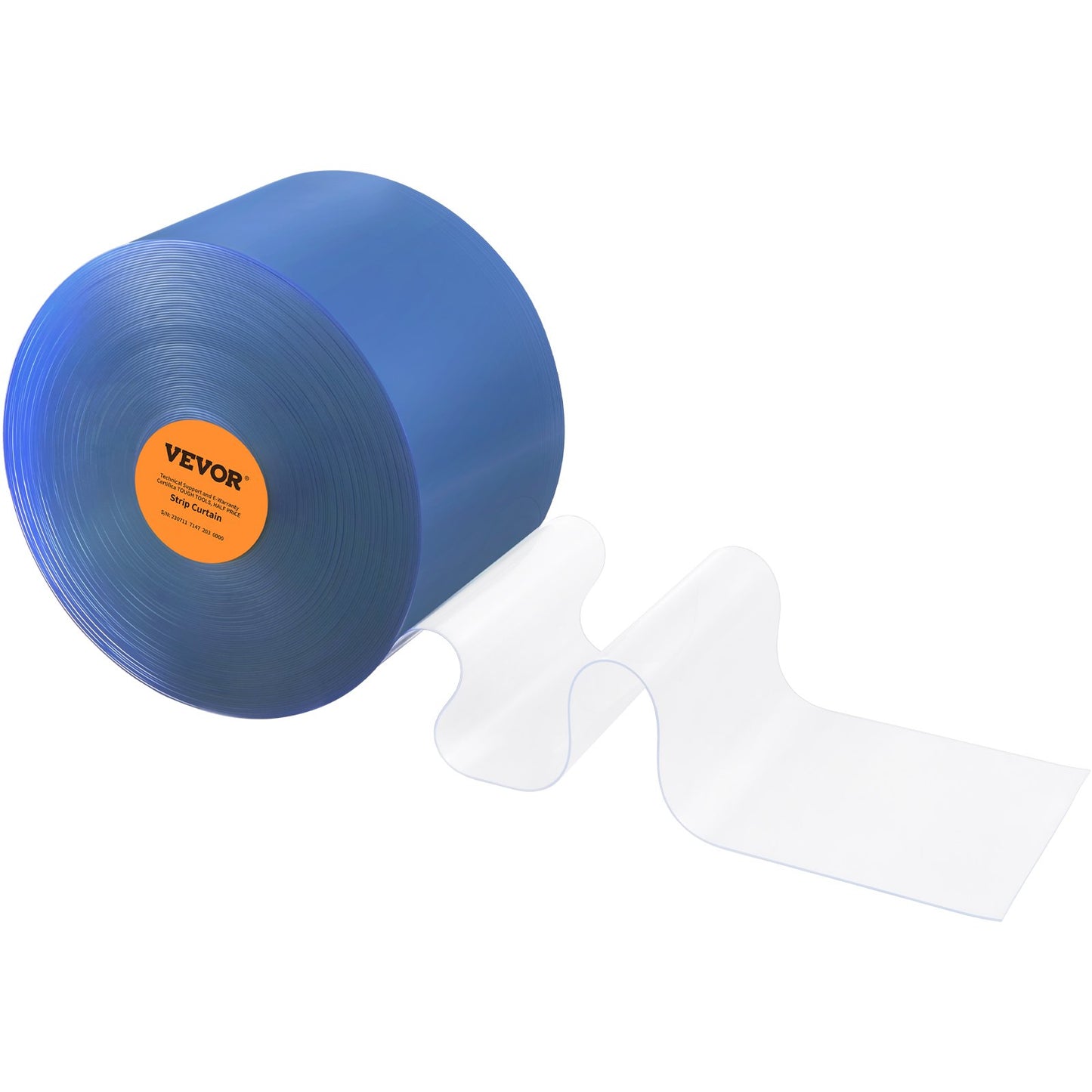 Strip Curtain PVC Door Curtain 4997.4 cm x 20.3 cm Roll Cooler Freezer Clear Plastic