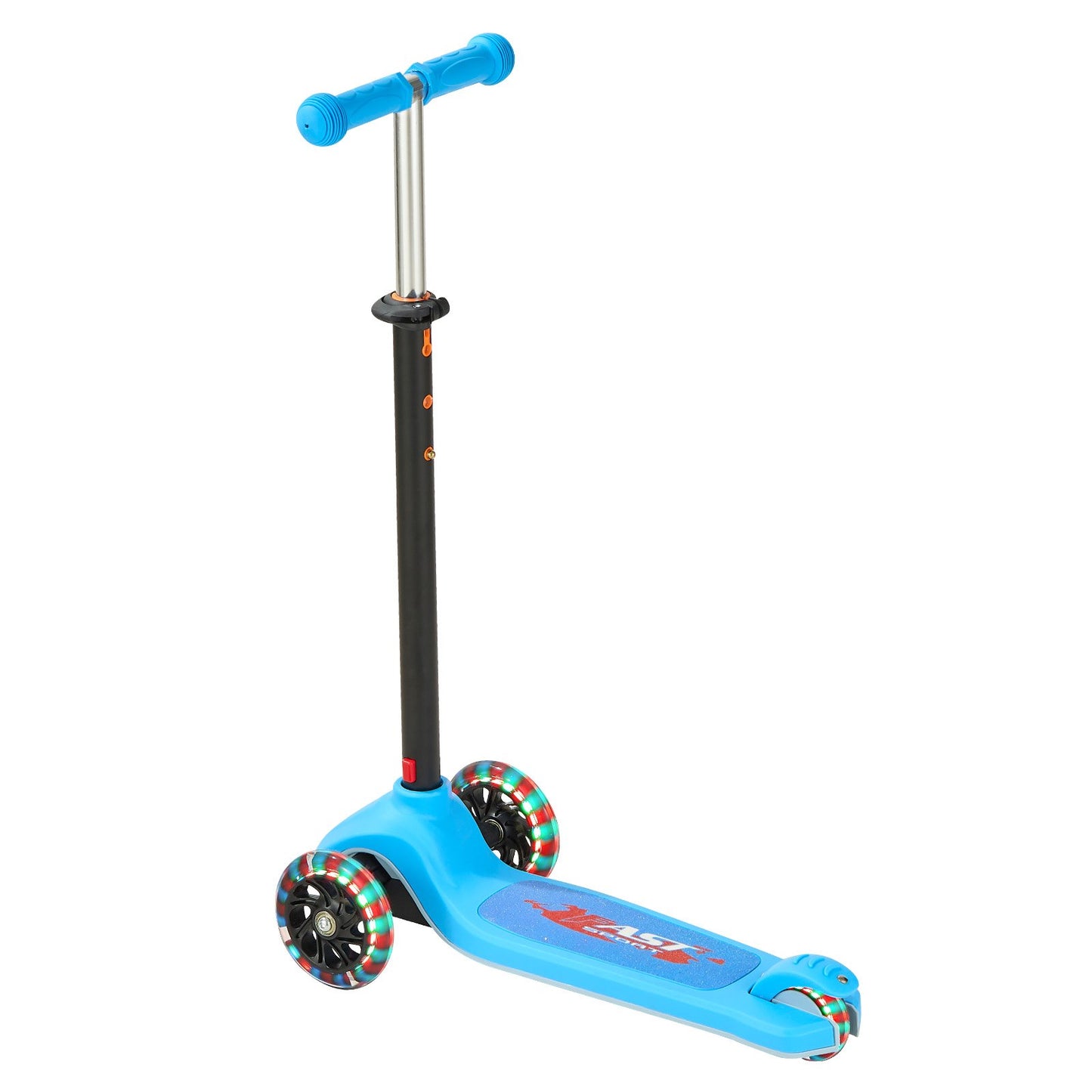 Kick Scooter for Kids Ages 3+, 3-Wheel Toddler Scooter with Light-Up Wheels, Adjustable Height Handlebar, Wide Anti-Slip Deck, Lightweight Aluminum Frame for Boys and Girls up to 74.8 kg, Blue