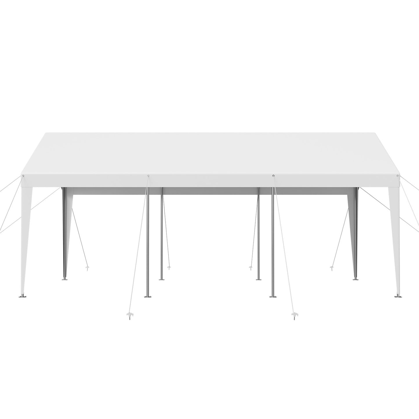 Carport, 10 x 20 FT Outdoor Car Canopy, Potable Carport, Heavy Duty Galvanized Car Shelter, UV-Resistant & Water-Resistant, All-Season Protection, Storage Shed for Boat Motorcycle White