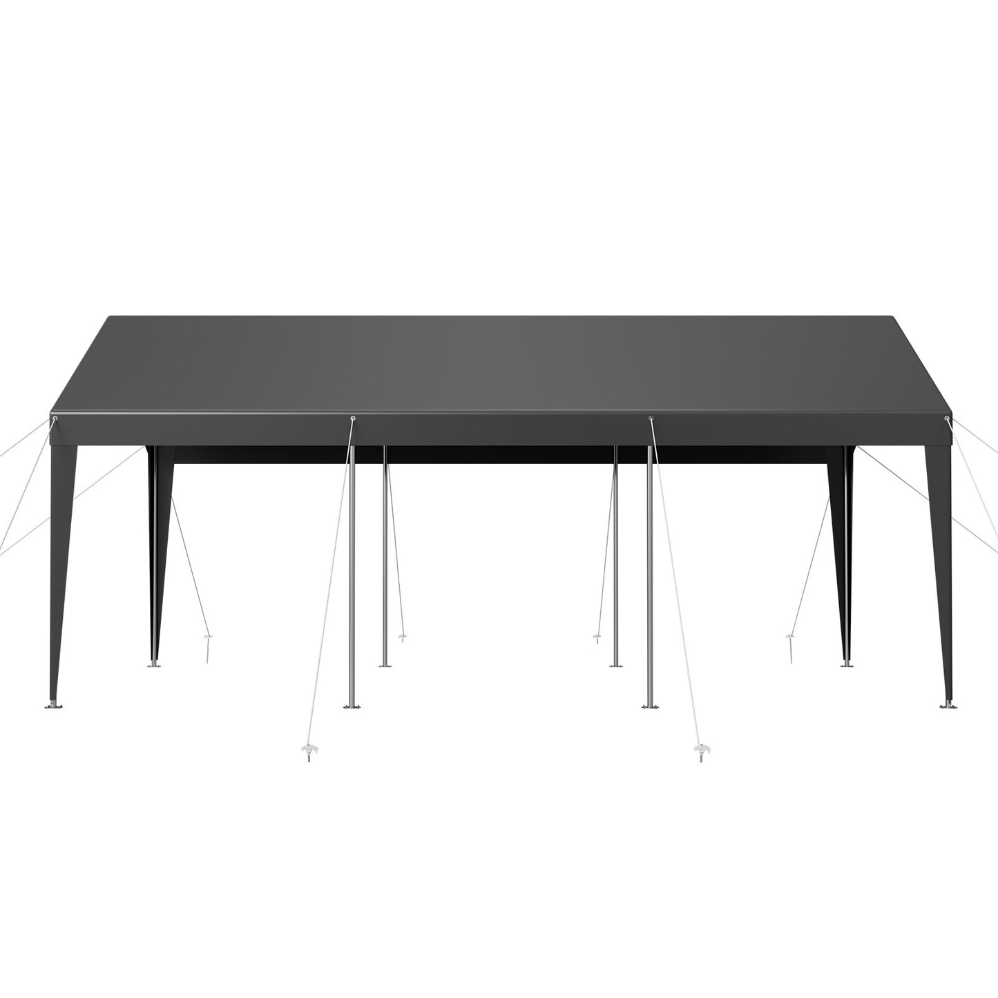 Carport, 10 x 20 FT Outdoor Car Canopy, Potable Carport, Heavy Duty Galvanized Car Shelter, UV-Resistant & Water-Resistant, All-Season Protection, Storage Shed for Car Boat Motorcycle Grey