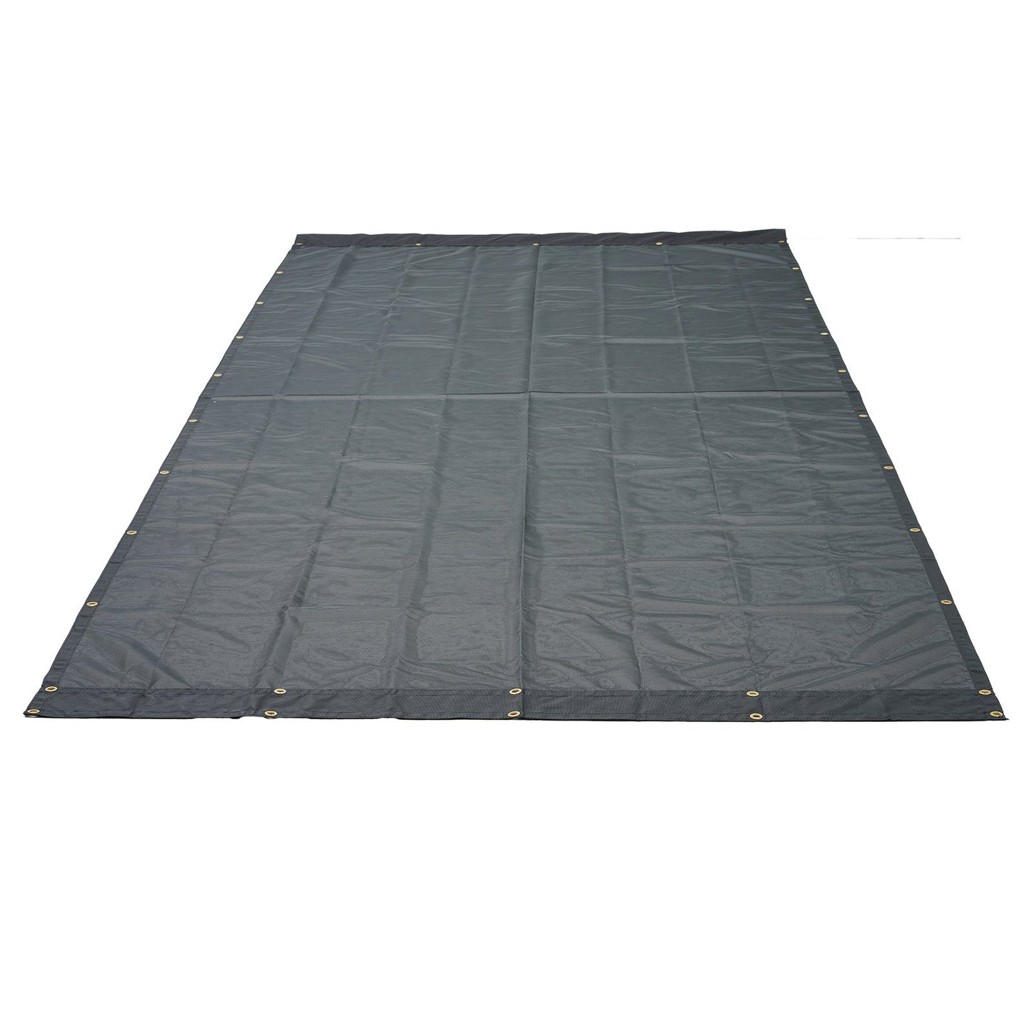 Dump Truck Mesh Tarp, 7.5x18 ft, PVC Coated Black Heavy Duty Cover with 5.5" 18oz Double Pocket, Brass Grommets, Reinforced Double Needle Stitch Webbing Fits Manual or Electric Dump Truck System