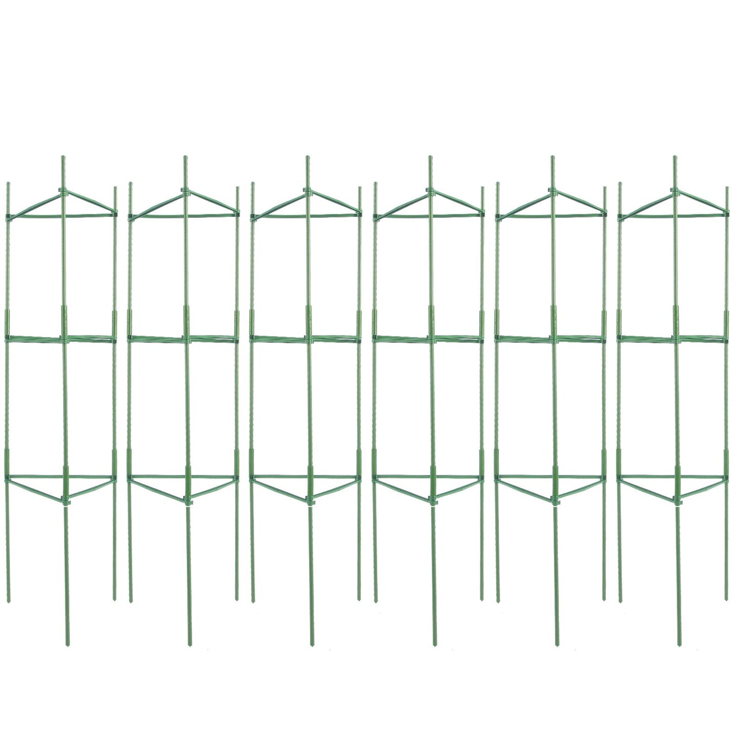 6 Packs Tomato Cages for Garden, 48 inch Tomato Trellis Plant Stakes Support, Stackable Tall Plant Support Cage, for Raised Garden Bed, Vegetables Flowers and Climbing Plants