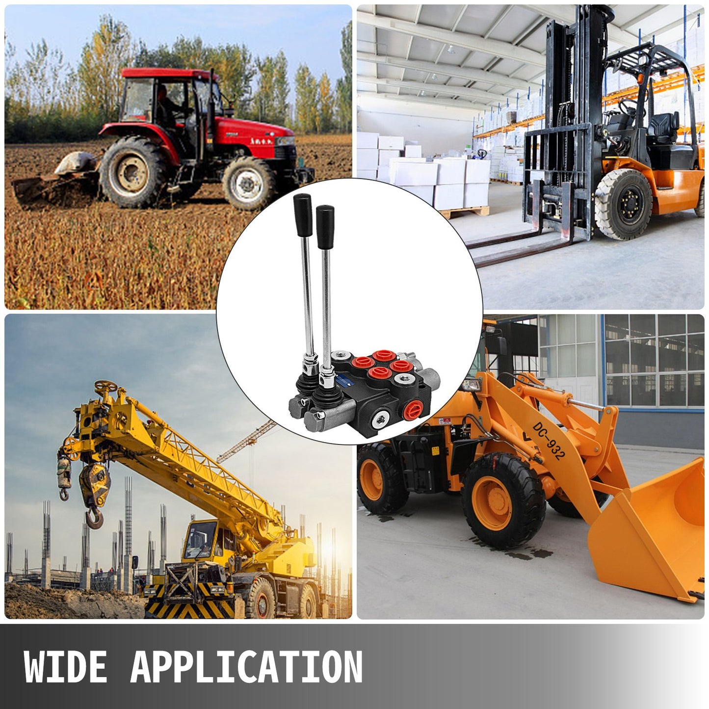 Mophorn hydraulventil 2 spolar hydraulisk riktningsventil 11 gpm hydraulisk styrventil dubbelverkande för traktorer lastare tankar