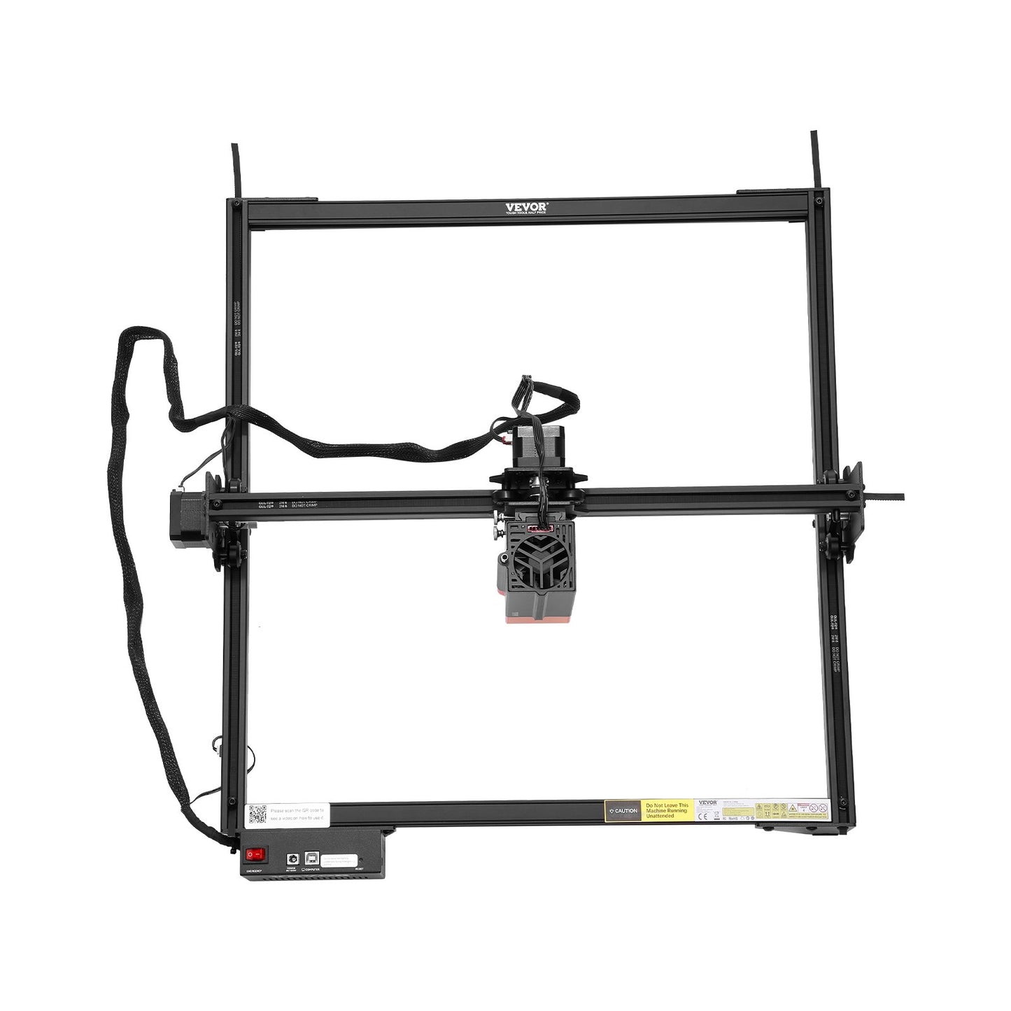 Lasergravör, 20 W uteffekt, lasergraveringsskärmaskin, arbetsyta 35 x 40 cm, rörelsehastighet 10 000 mm/min, komprimerad punkt med ögonskydd, för trä, vissa metaller