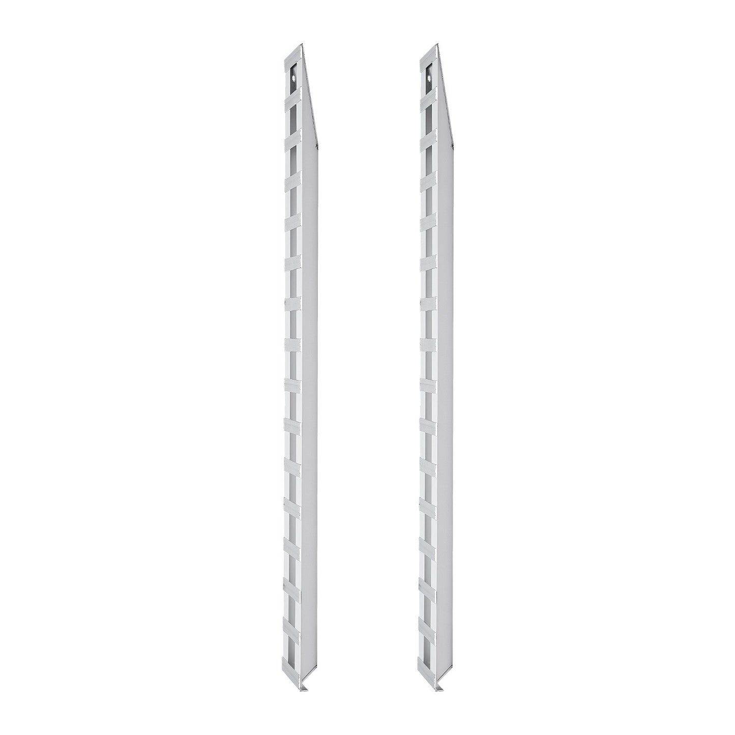 Lastramper, 2 st 2400 x 380 mm, slitstarkt aluminium- och kraftigt släpvagnsrampset med halkskydd, 2721,6 kg kombinerad kapacitet, för vagnar, jordbrukstraktorer, fyrhjulingar, gräsklippare, motorcyklar