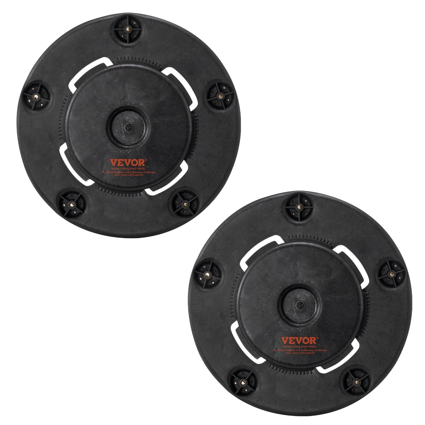 Trash Can Dolly, Fit 20, 32, 44, 55 Gallon Containers, 2 Packs Round Trash Can Roller Base with 4 Lockable Wheels, 500lbs Heavy Duty Barrel Dolly, Multi-Functional Rolling Dolly Cart