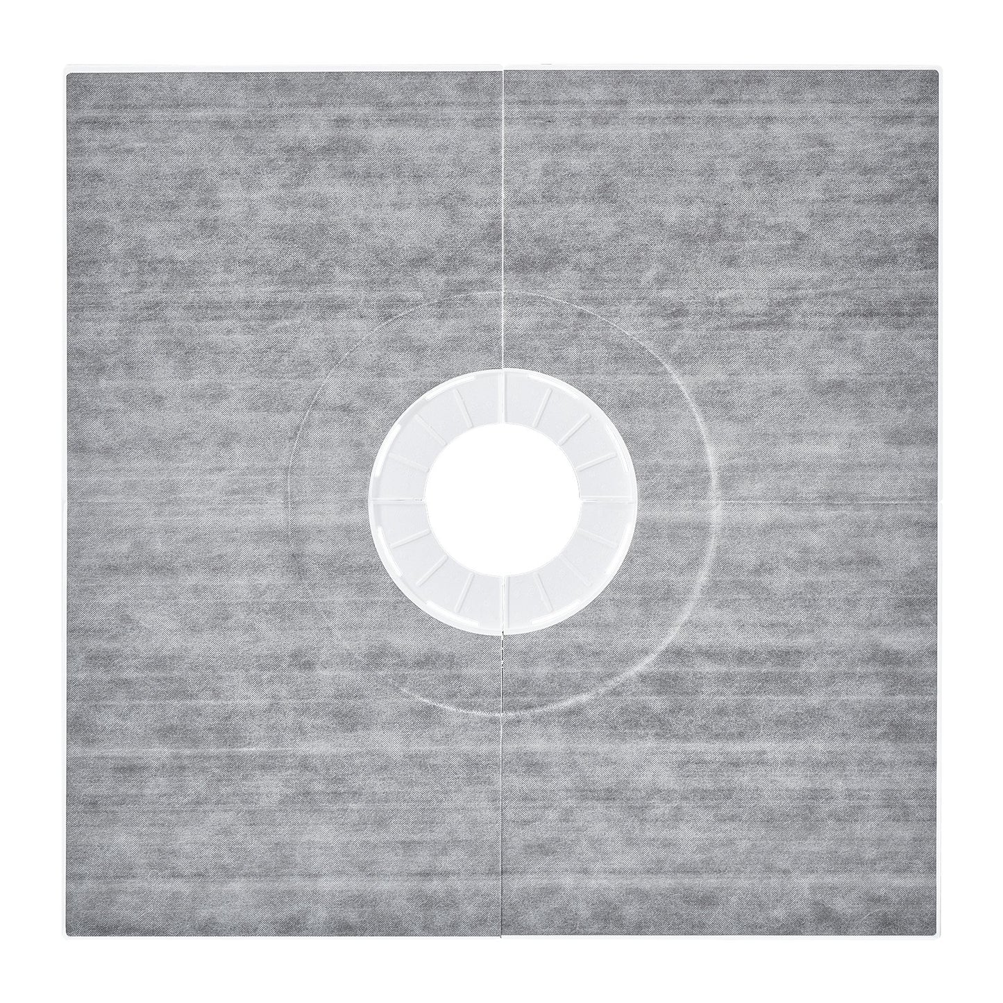 Duschkantsats, 914x914 mm duschkarmsats med 160 mm centralt avlopp, lätta EPS-duschinstallationssatser med 2 vattentäta dukar, sluttande duschkar för badrum