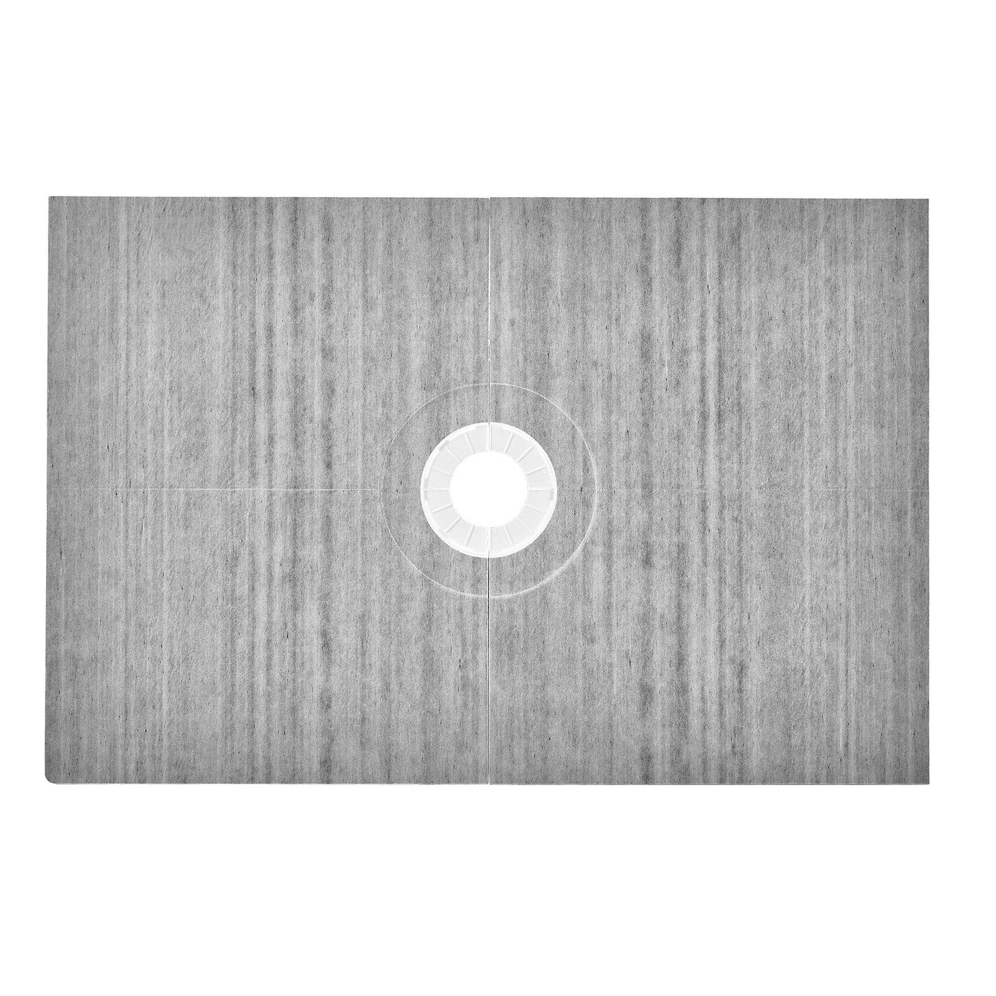 Duschkantsats, 1219x1828 mm duschkarmsats med 160 mm centralt avlopp, lätta EPS-duschinstallationssatser med 2 vattentäta dukar, sluttande duschkar för badrum