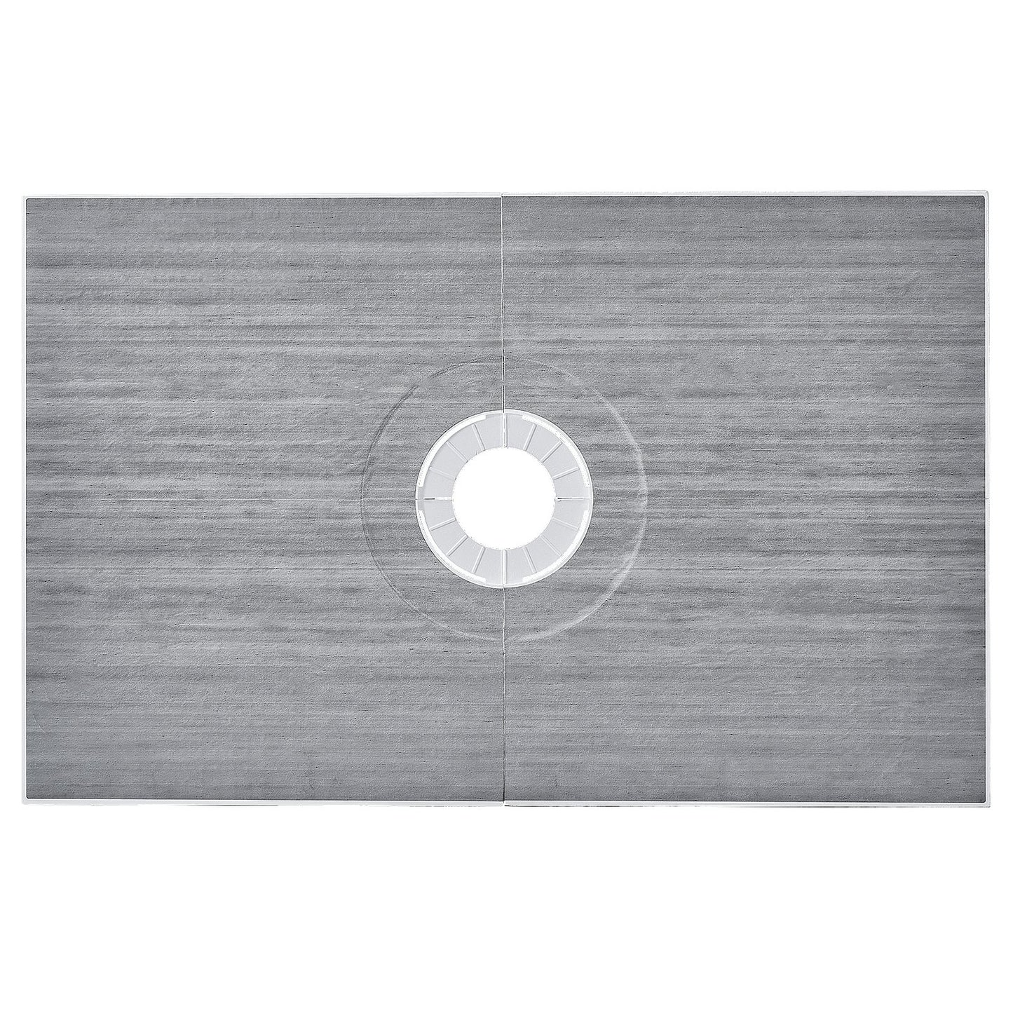 Duschkantsats, 1524x965 mm duschkarmsats med 160 mm centralt avlopp, lätta EPS-duschinstallationssatser med 2 vattentäta dukar, sluttande duschkar för badrum